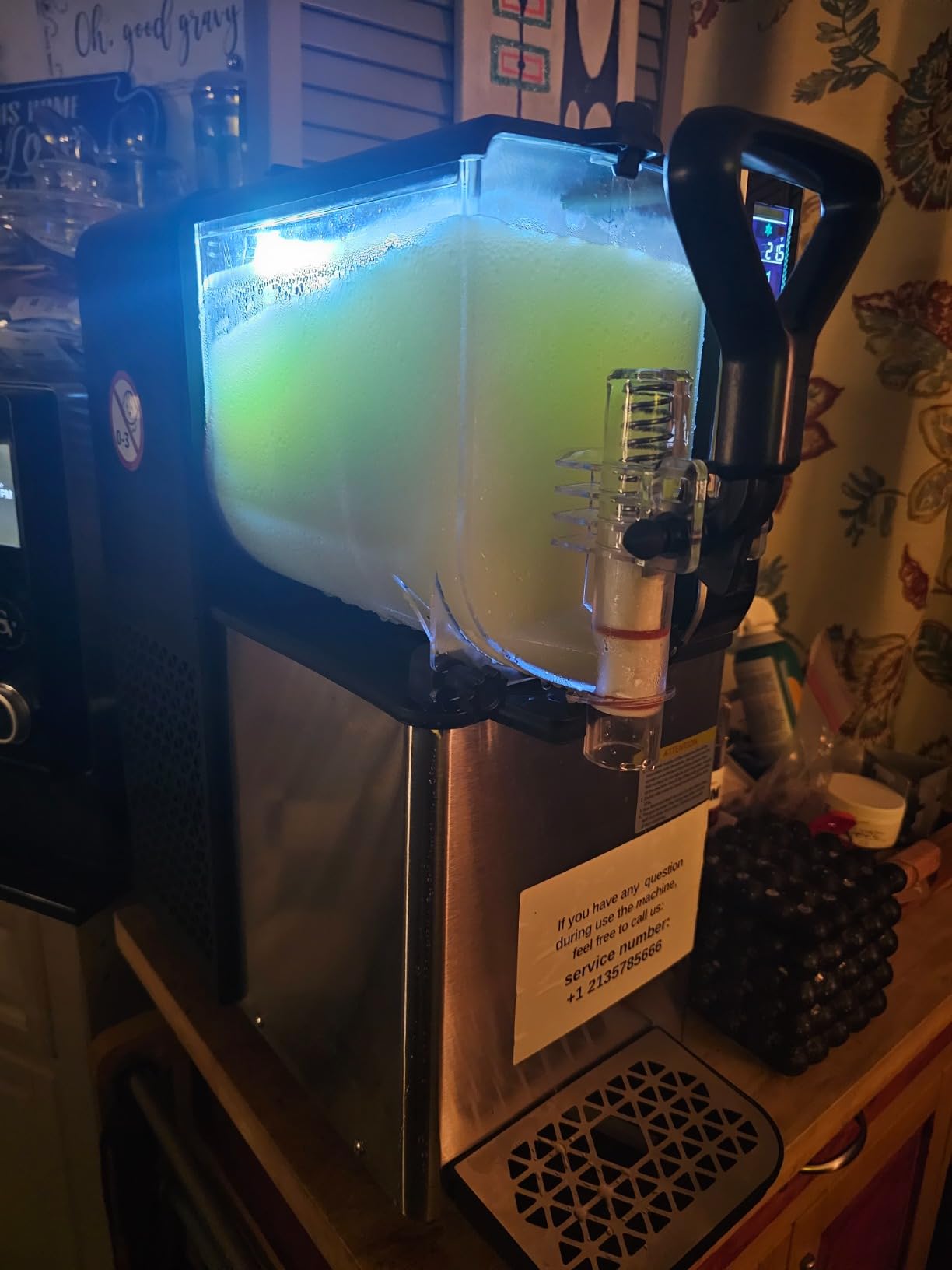 Slushie Machine, No Ice Needed, 1.05 Gallons x 2 Tank Slushy Machine with Food-Grade PC Tank for Home Party Bars, 400W Margarita Machine with Auto Clean for Slush, Juice customer photo 2