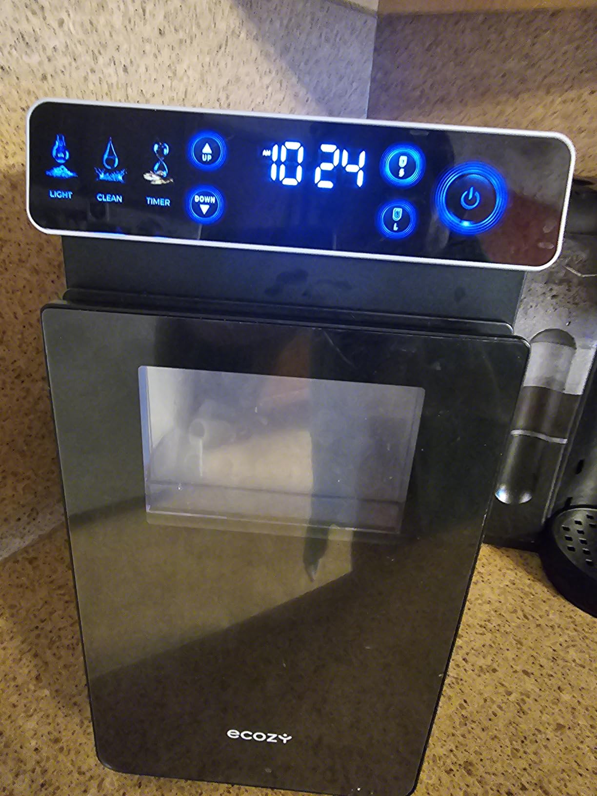 ecozy Ice Makers Countertop, Ultra Slim Design with Full-Color Panel, Internal Lights, 26 lbs/24H, Timer Ice Making, Two Ice Sizes, Portable Self-Cleaning Ice Machine for Home/Kitchen/RV customer photo 2