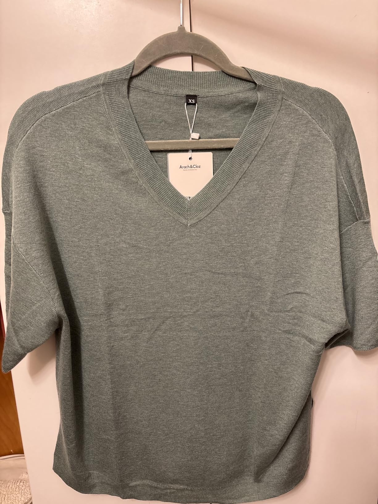 Women's Wool Blend Elbow Sleeve Summer Oversized Casual Sweater customer photo 1