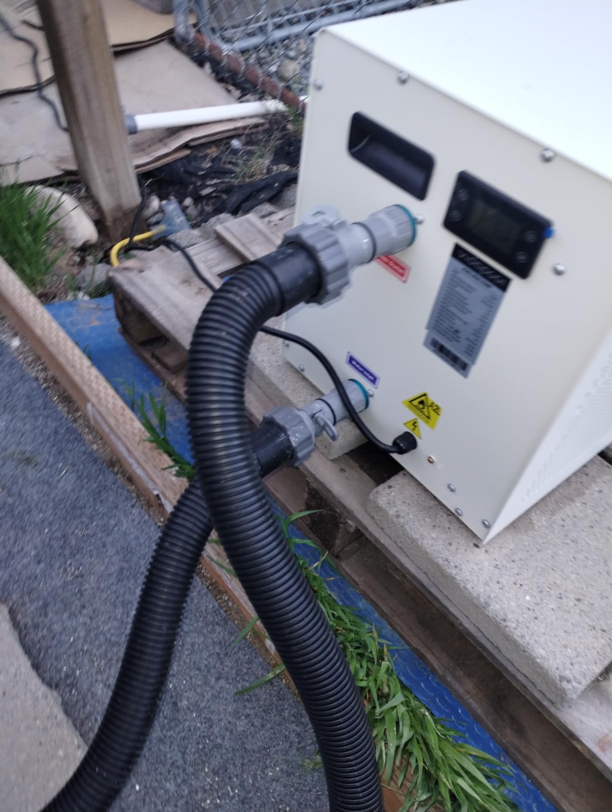 75,000 BTU Swimming Pool Heater 12 COP Electric Pool Heat Pump for Above Ground and Inground Pools Heating and Cooling Smart WiFi Control Pools Up to,21000 Gallons customer photo 1