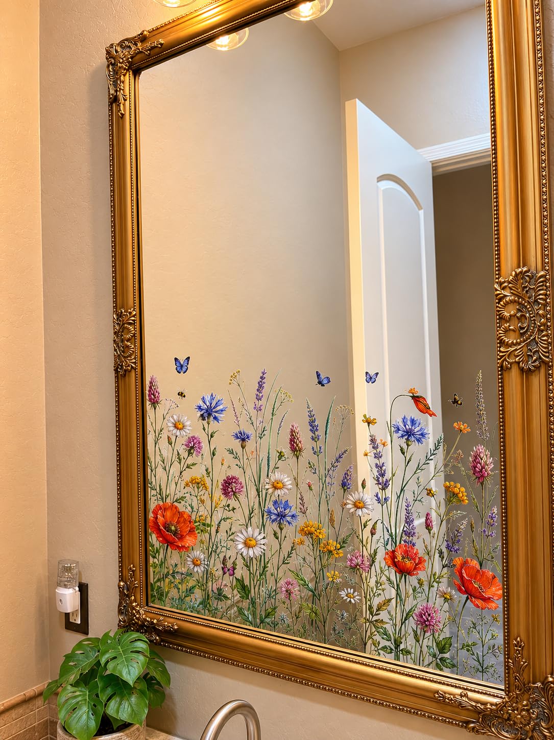 Vintage Gold Mirror for Wall, 28