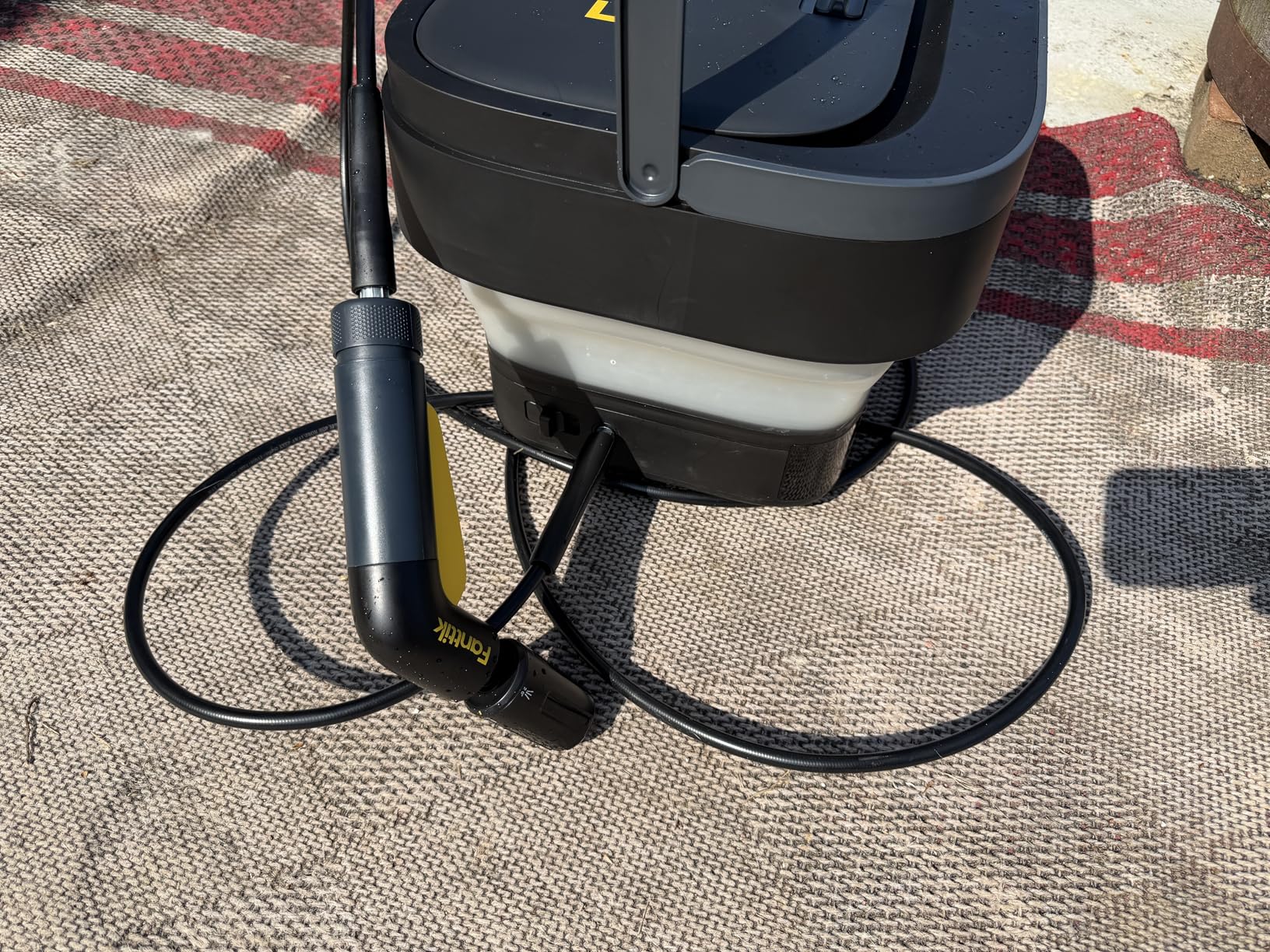 Fanttik NB10 Fold Cordless Electric Pressure Washer, Foldable Sprayer Washer w/3.2gal Tank, HD LED Display, 5-in-1 Nozzle, Max 220PSI, Type-C Charging, for Light Cleaning in Patio, Bicycles & Camping customer photo 1