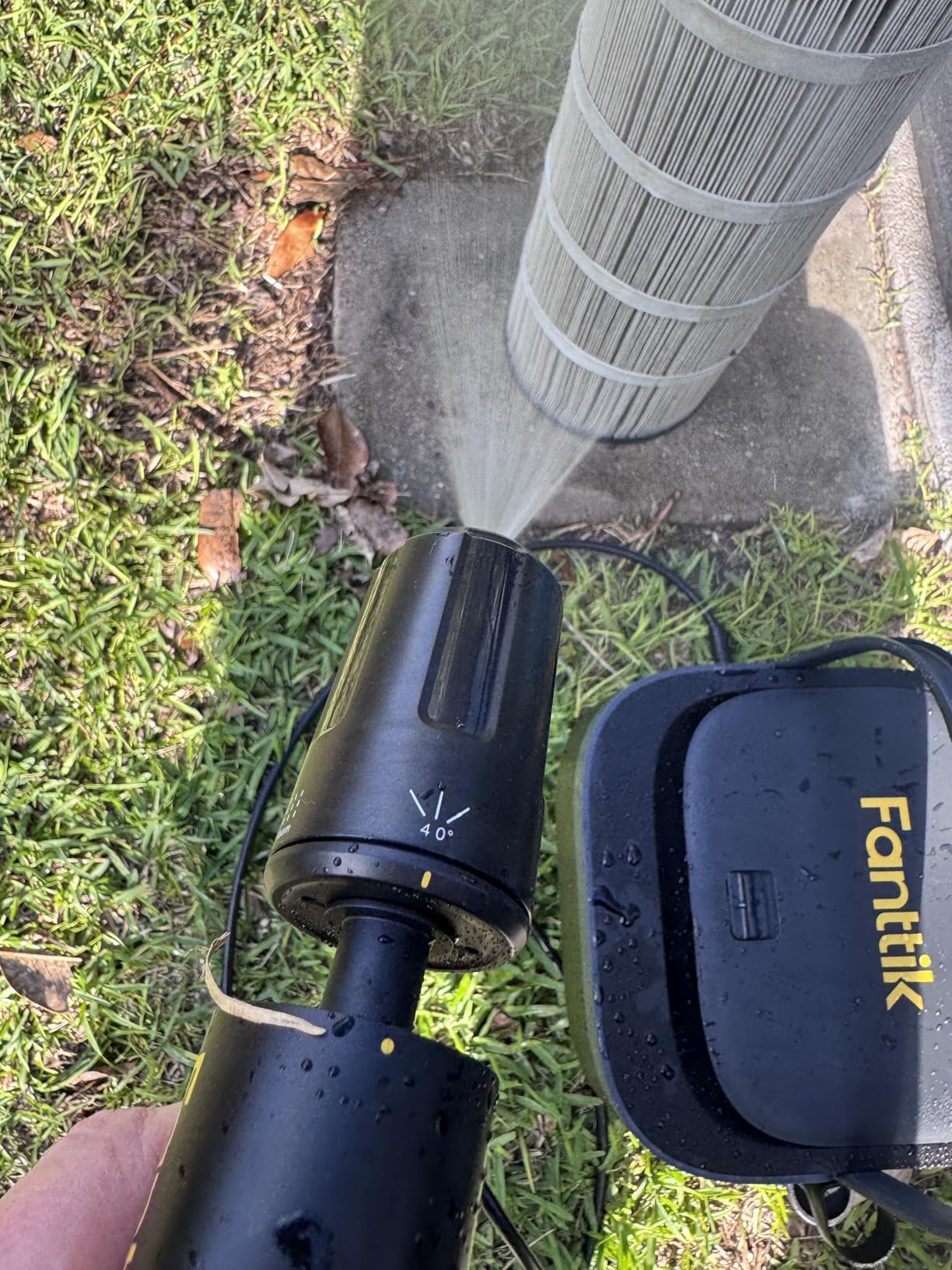 Fanttik NB10 Fold Cordless Electric Pressure Washer, Foldable Sprayer Washer w/3.2gal Tank, HD LED Display, 5-in-1 Nozzle, Max 220PSI, Type-C Charging, for Light Cleaning in Patio, Bicycles & Camping customer photo 2