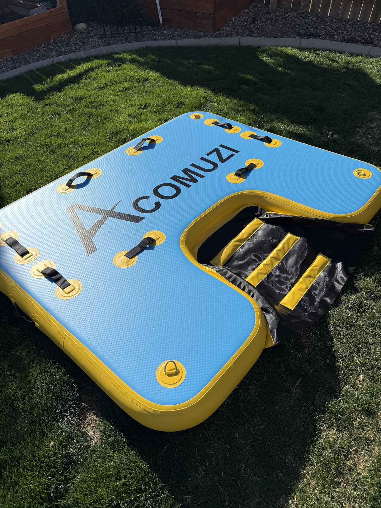 Inflatable Water Platform with Dog Ramp, Heavy-Duty 6