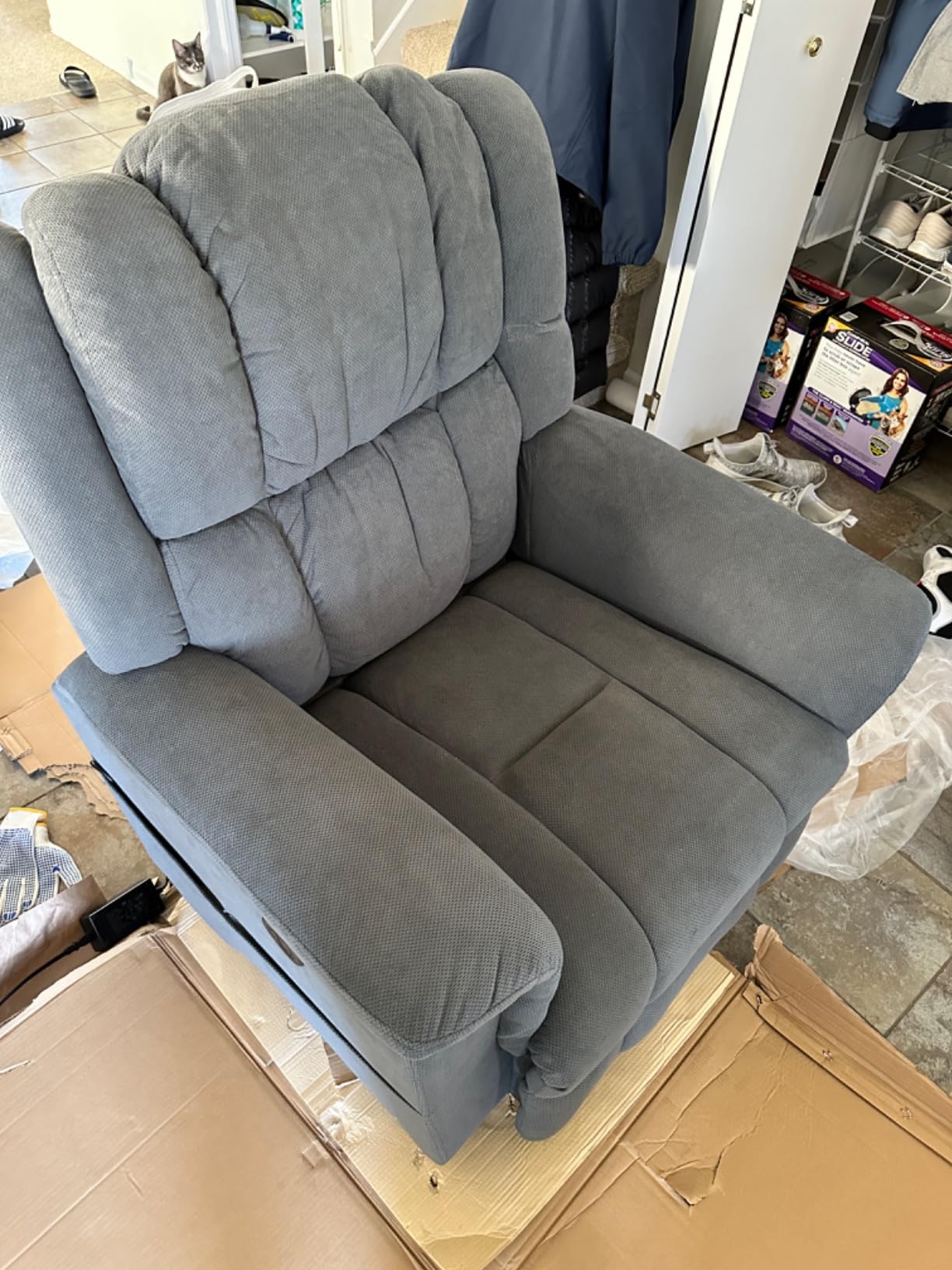BOSMILLER Electric Power Lift Recliner Chair Sofa with Massage and Heat for Elderly,Lift Chair with Cup Holders Side Pockets for Living Room customer photo 1
