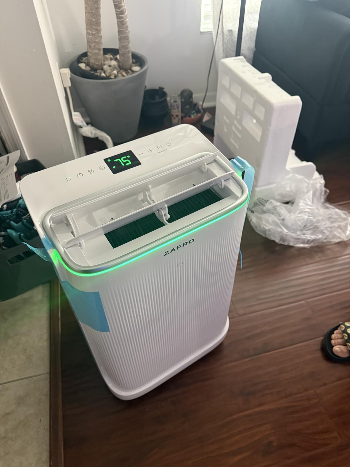ZAFRO Smart Inverter Portable Air Conditioners, 14000 BTU (10000 BTU SACC) Dual Hose Portable AC Unit with Energy Saving/Ultra Quiet(42dB 2026)/Drainage-free Cool/APP/Remote for Multi-Scenario Use customer photo 2