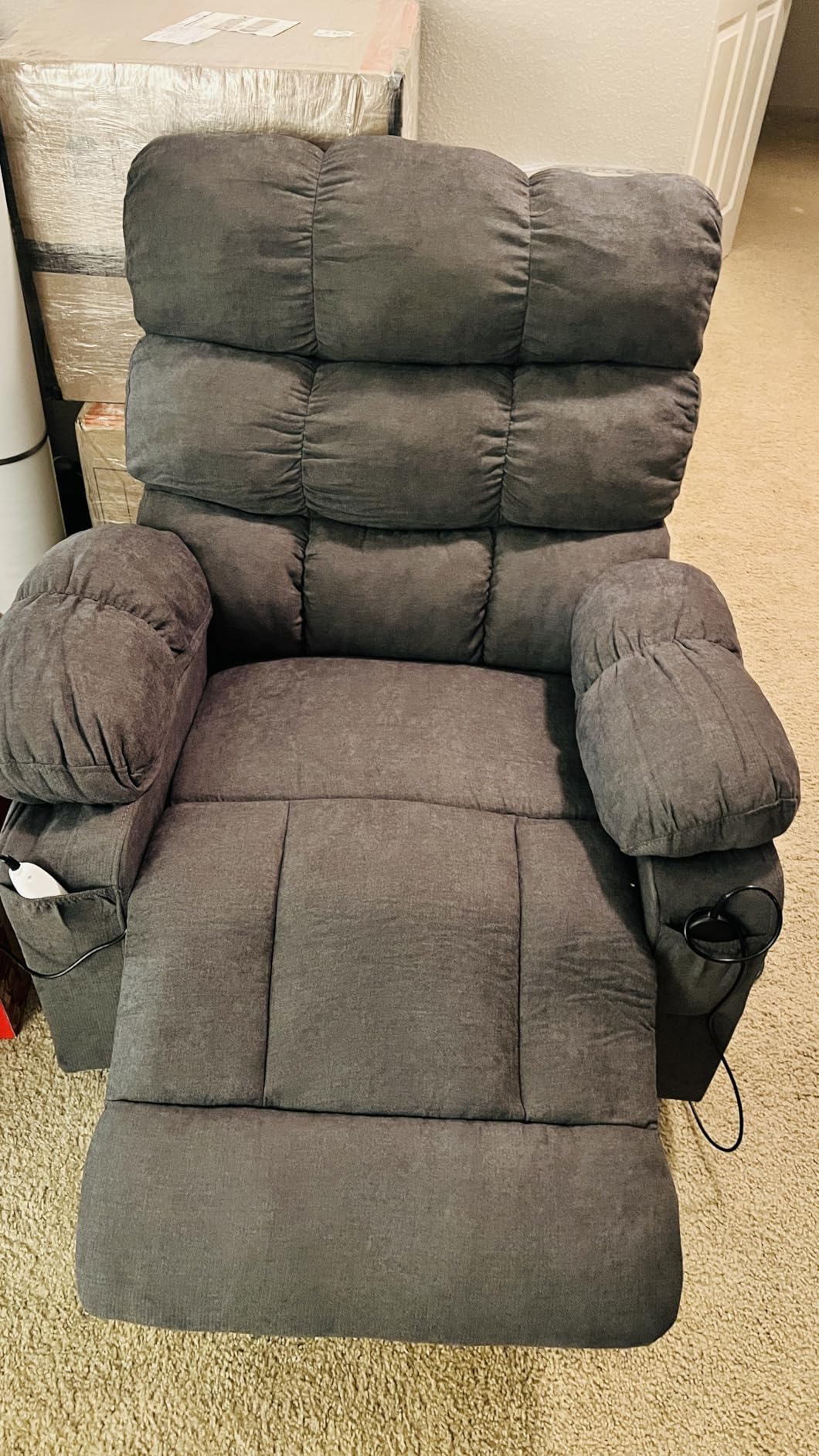 Power Lift Recliner Chair for Elderly with Heat and Massage, Electric Recliners Single Sofa with Side Pocket and USB Charge Port for Living Room and Bedroom Comfort customer photo 1