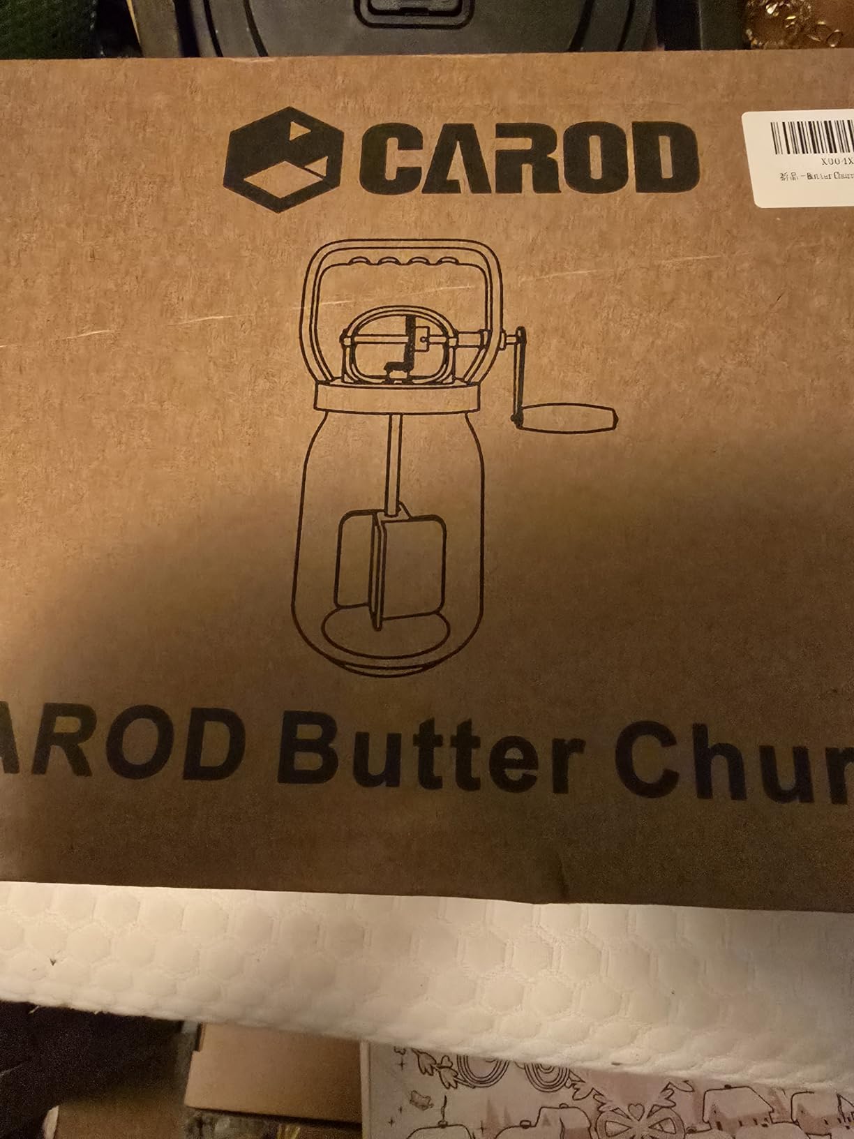 CAROD Classical Butter Churner, 1.5L Glass Jar with Hand Injury Prevention Device & Sifting Lid, 50oz Hand Crank Jar Maker customer photo 2