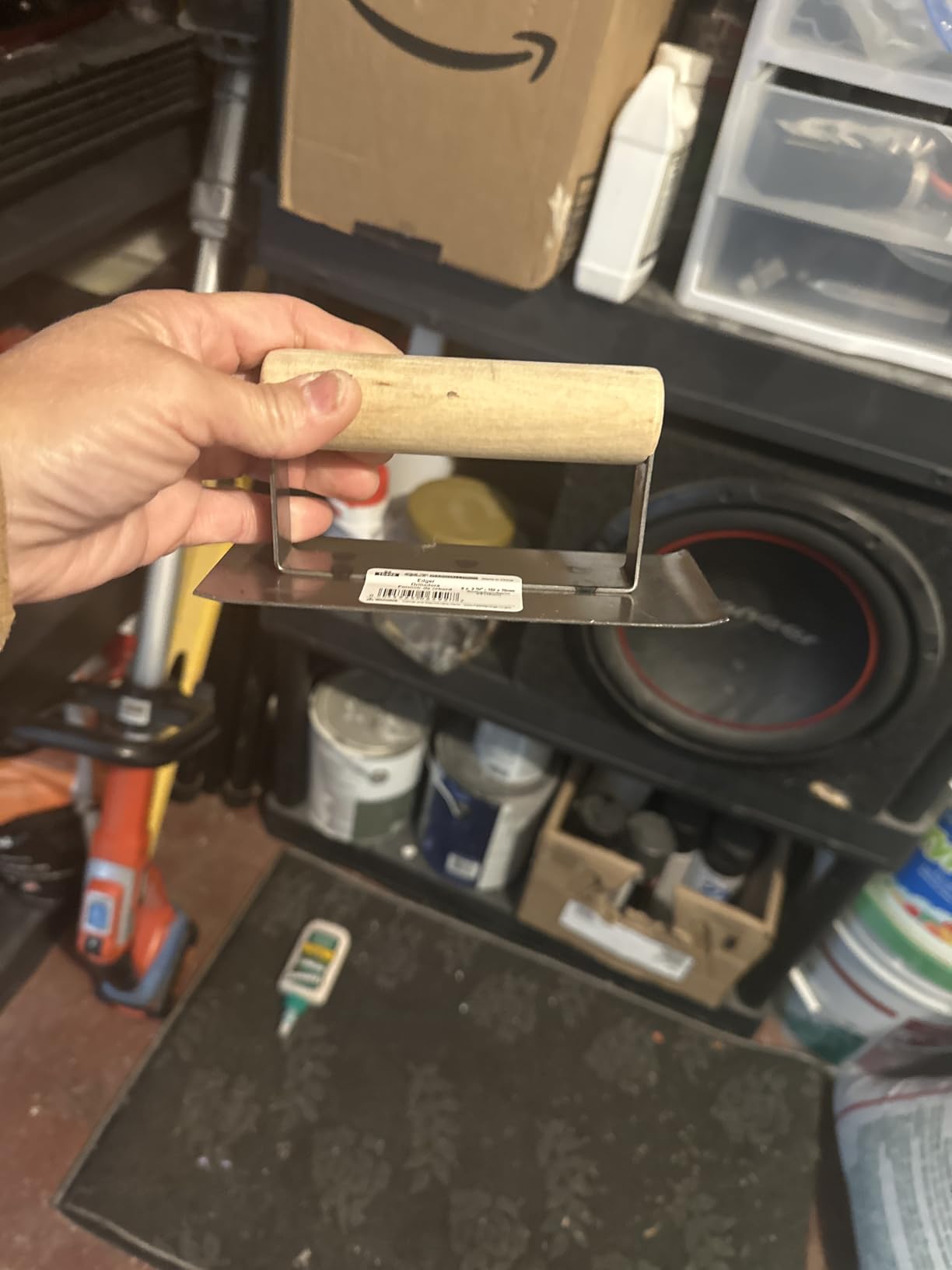 MARSHALLTOWN QLT Curved Concrete Edger, 6 x 2 3/4 Inch, Masonry Tool | Carbon Steel Blade, Wood Handle, 3/8 Inch Radius, Curved Ends Work Either Direction, Prevents Slab Chipping, 92 customer photo 1