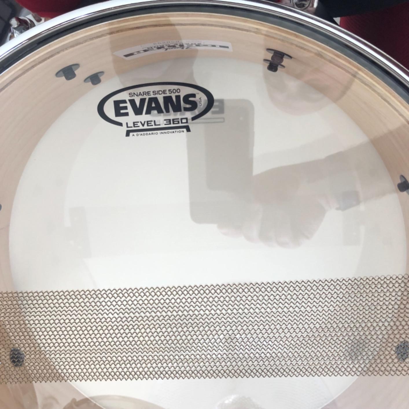 Evans Clear 500 Snare Side Drum Head - Single Ply 5mil Film Drumhead - Ideal for Deep Drums or Heavy Rock - 14 Inch customer photo 2