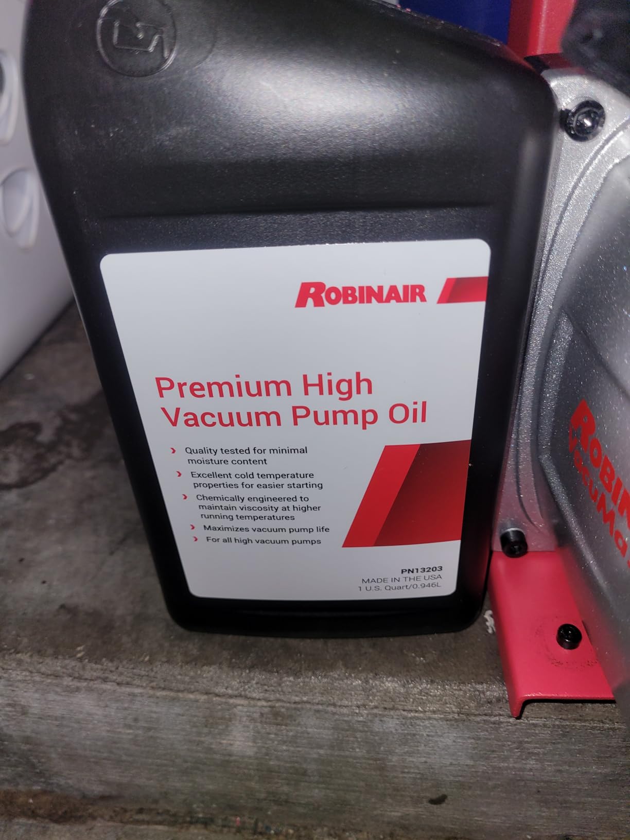 Robinair 15500 VacuMaster Vacuum Pump - 35 Micron Rating | For Air Conditioning and Refrigeration Service; 2-Stage Pump, 5 CFM Free Air Displacement, 1/3HP 115V/60HZ Motor customer photo 2