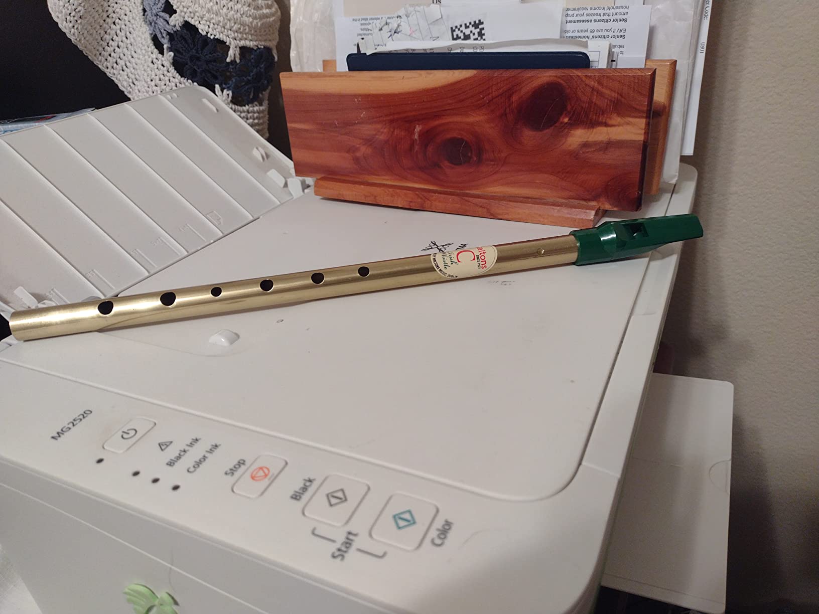 Waltons Brass Irish Whistle in Key of C For Beginners, Intermediate and Experts. Authentic Irish instrument Brass Tin Whistle customer photo 1