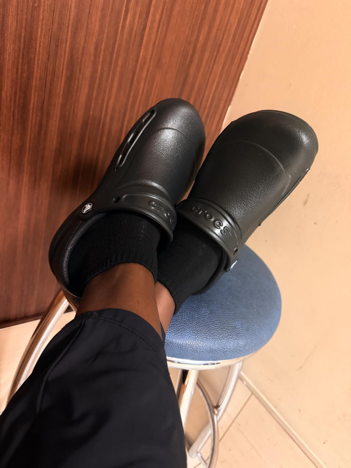 Crocs Unisex-Adult Bistro Work Clogs | Enclosed Toe | Slip Resistant | All Day Comfort customer photo 1