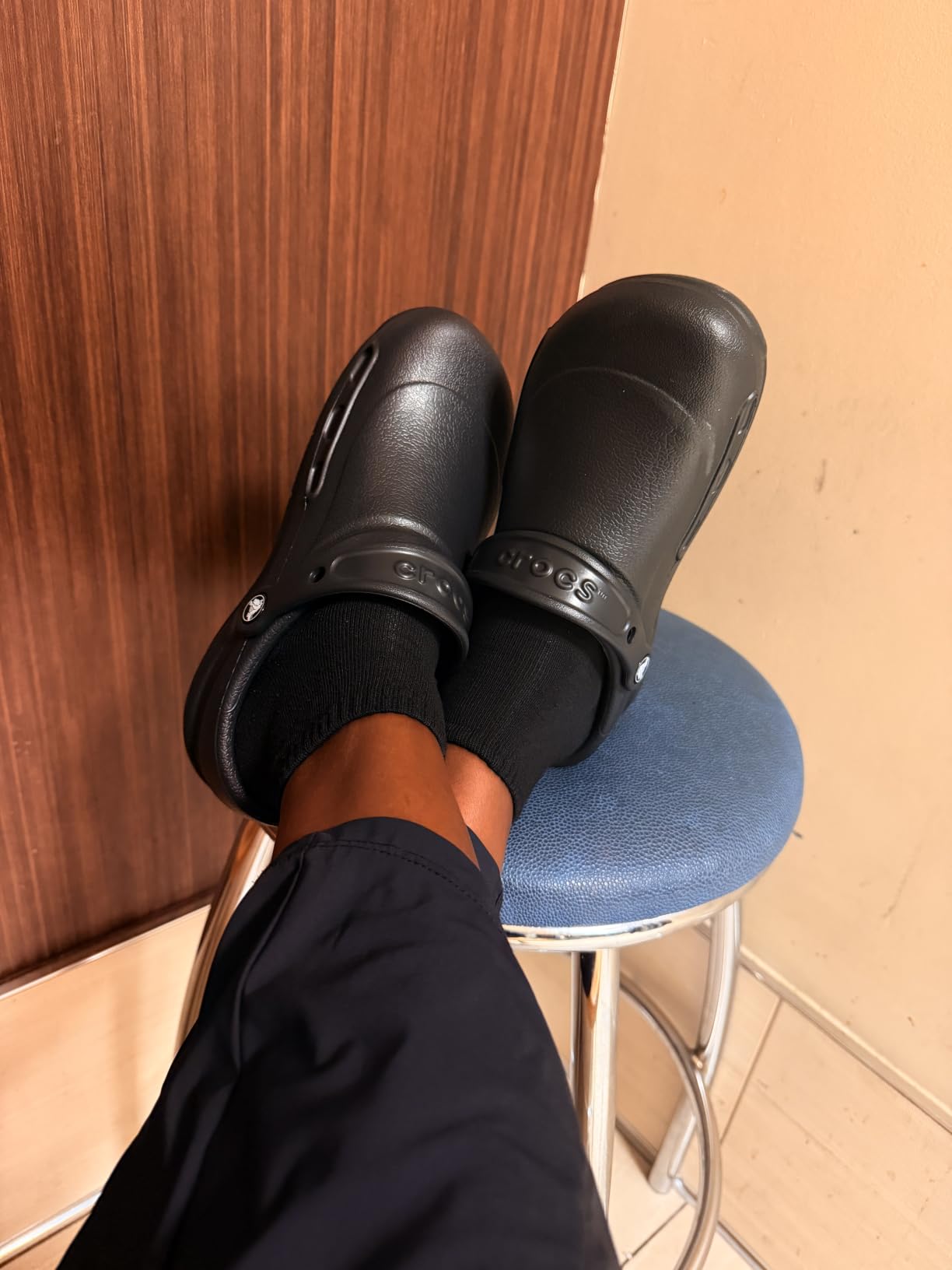 Crocs Unisex-Adult Bistro Work Clogs | Enclosed Toe | Slip Resistant | All Day Comfort customer photo 2