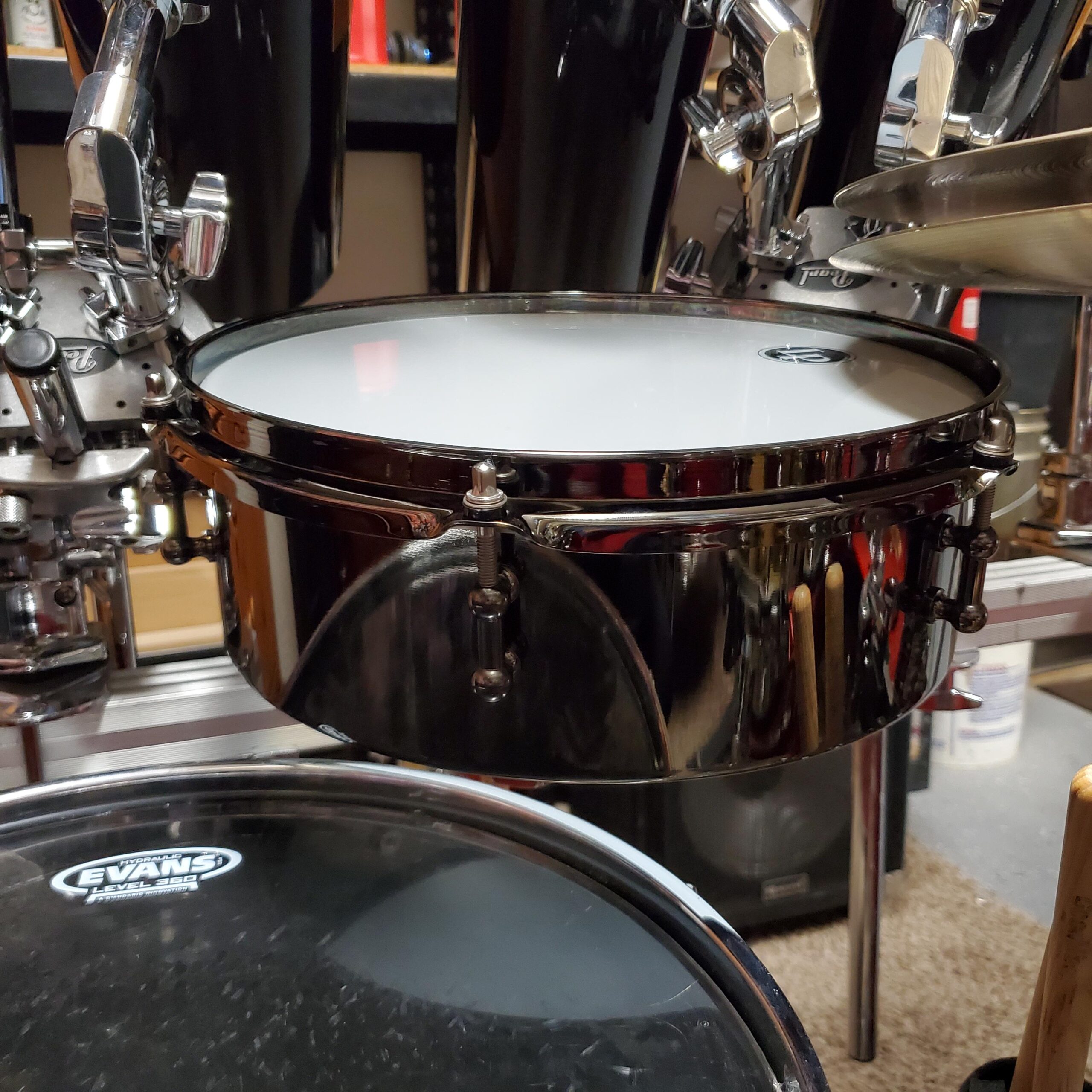Latin Percussion LP552TD Drum Set Timbale 4X12 Black Nickel customer photo 1