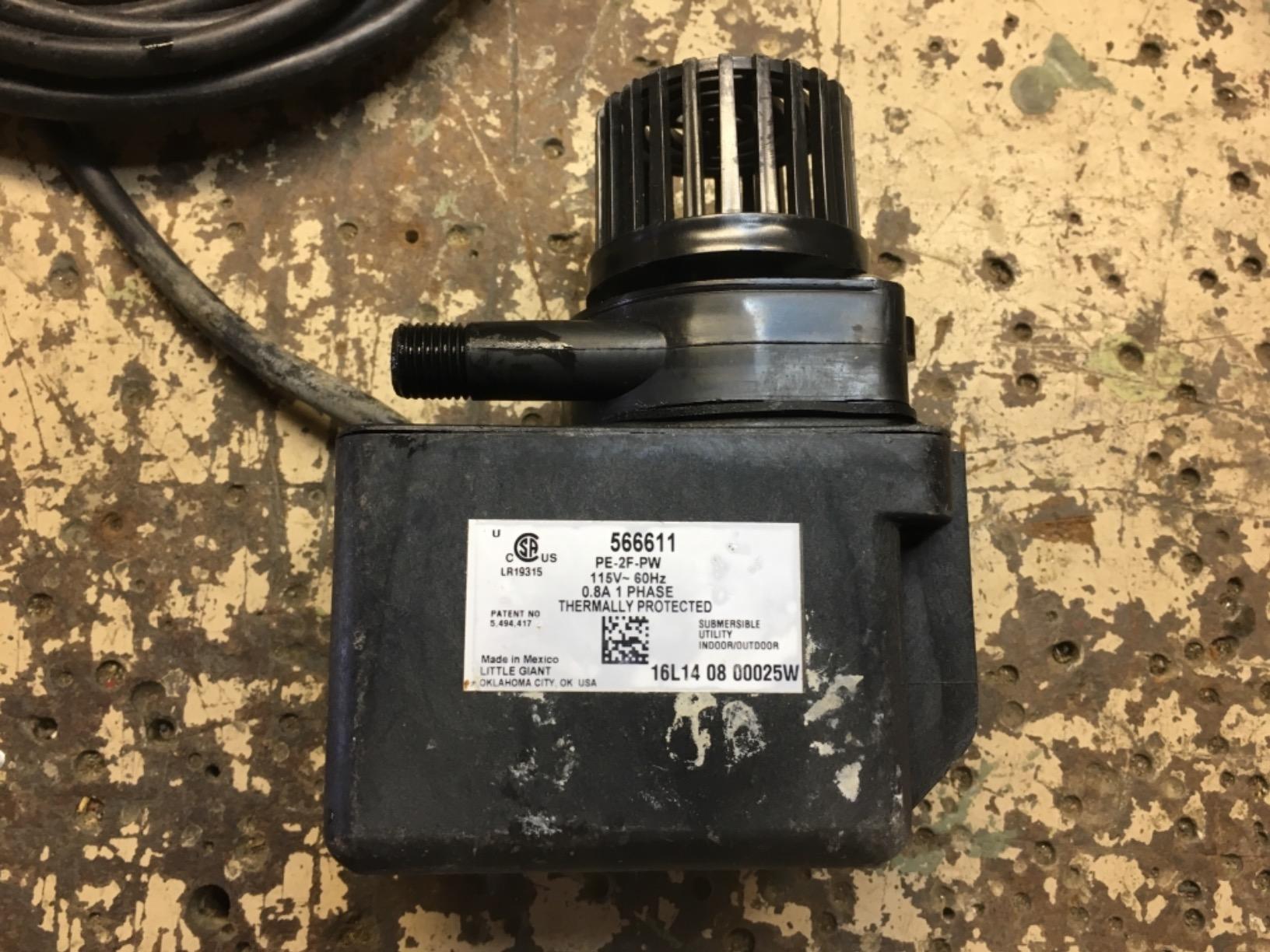 Little Giant PE-2F-PW 115 Volt, 1/40 HP, 300 GPH Submersible Direct Drive Pump for Small Ponds or Fountains with 15-Ft. Cord, Black, 566611 customer photo 2