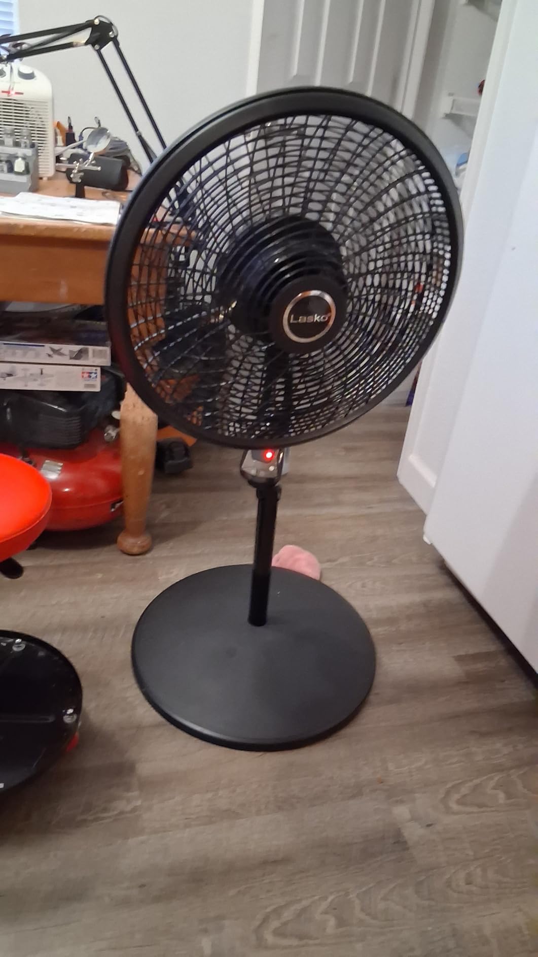 Lasko Oscillating Cyclone Pedestal Fan with Remote Control - Cooling Standing Fan for Bedroom, Living Room, and Home Office - Adjustable Height - 3 Quiet Speeds - 1843 - 18