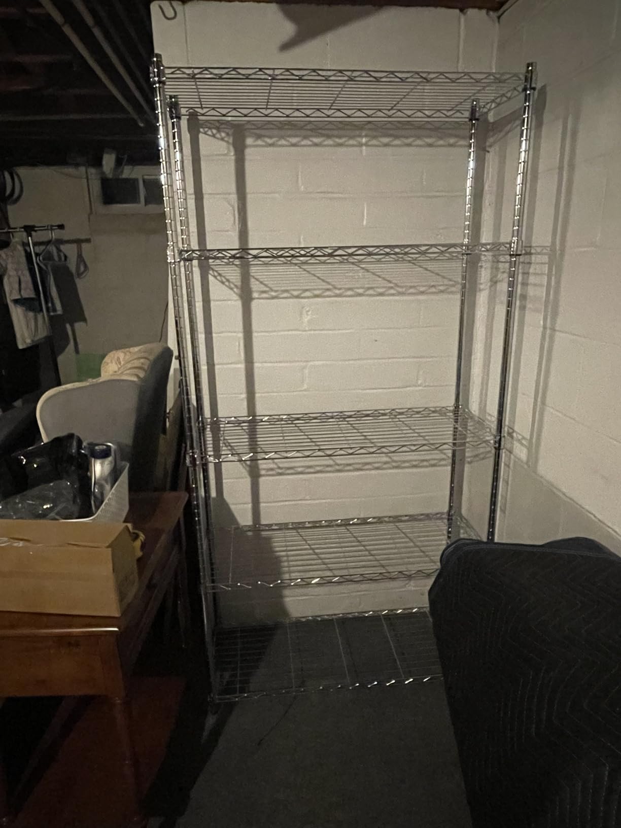 Honey-Can-Do 5-Tier Heavy Duty Adjustable Shelving Unit, 200-lb Per Shelf NSF Certified Metal Storage Rack, Chrome Wire Shelf for Garage Kitchen Pantry, 36 x 14 x 72 in customer photo 2