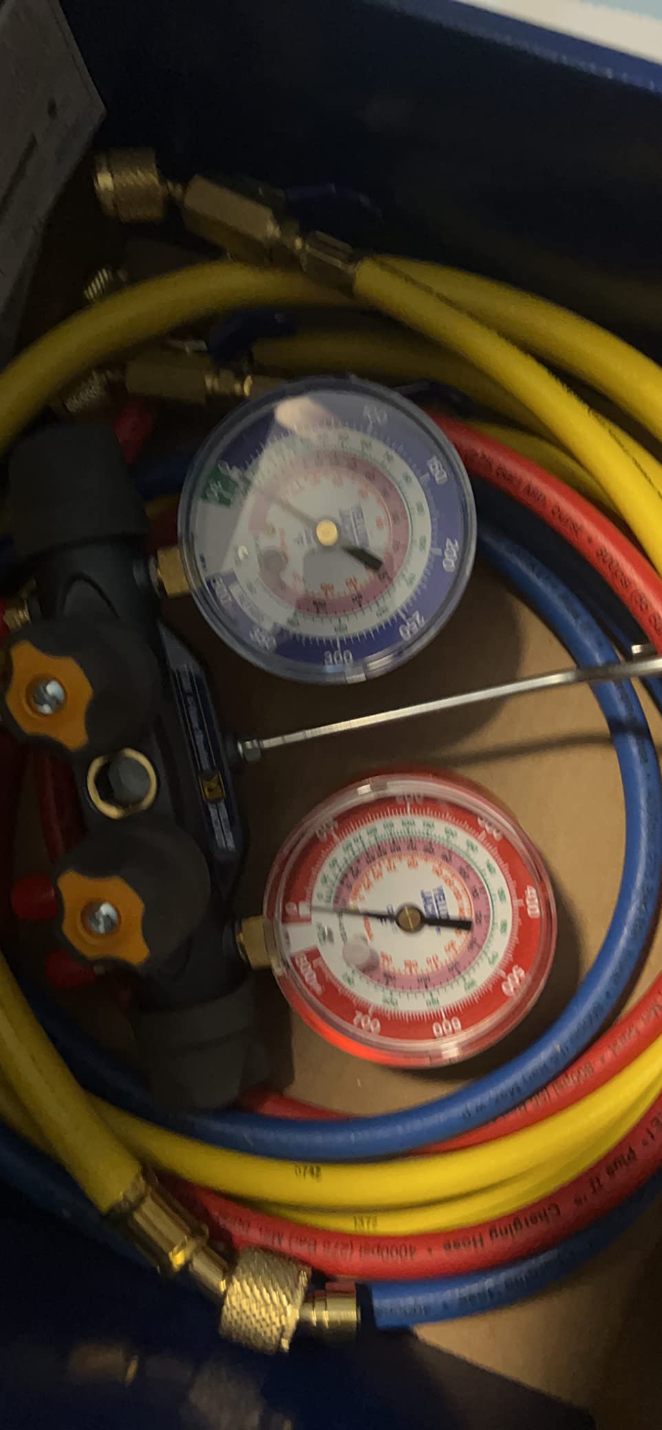 Yellow Jacket Manifold Gauge Set, 5 ft L, 3/8 in Gauge 49968-1 Each customer photo 2