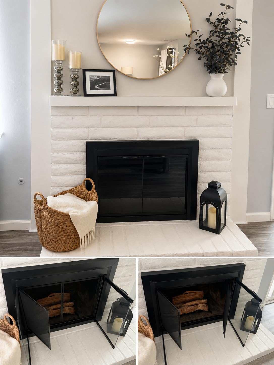 Pleasant Hearth Carlisle Fireplace Glass Door, Medium (CL-3001), Black customer photo 1