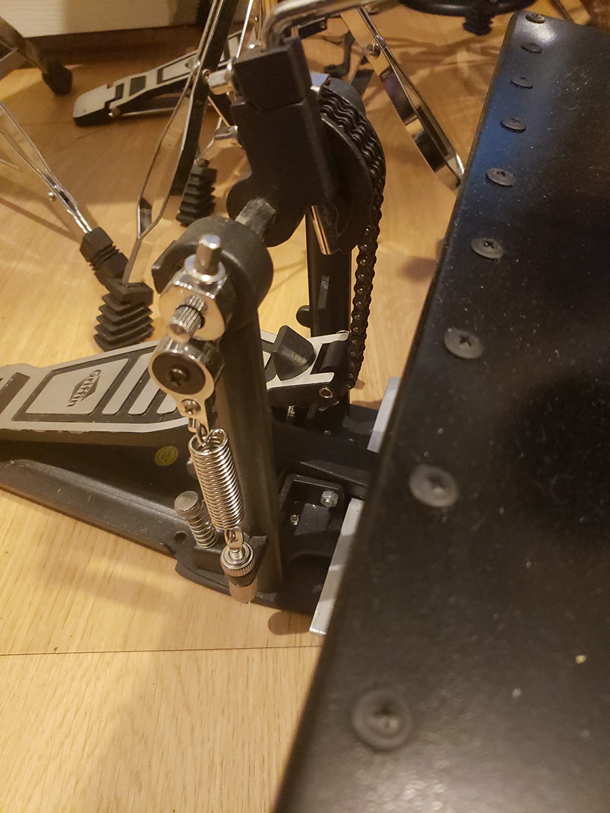 GRIFFIN Single Drum Pedal (Quick-Kick Series) - Deluxe Double Chain Foot Pedal with 4-Sided Beater, Adjustable Power Cam for Pro Drummers customer photo 1