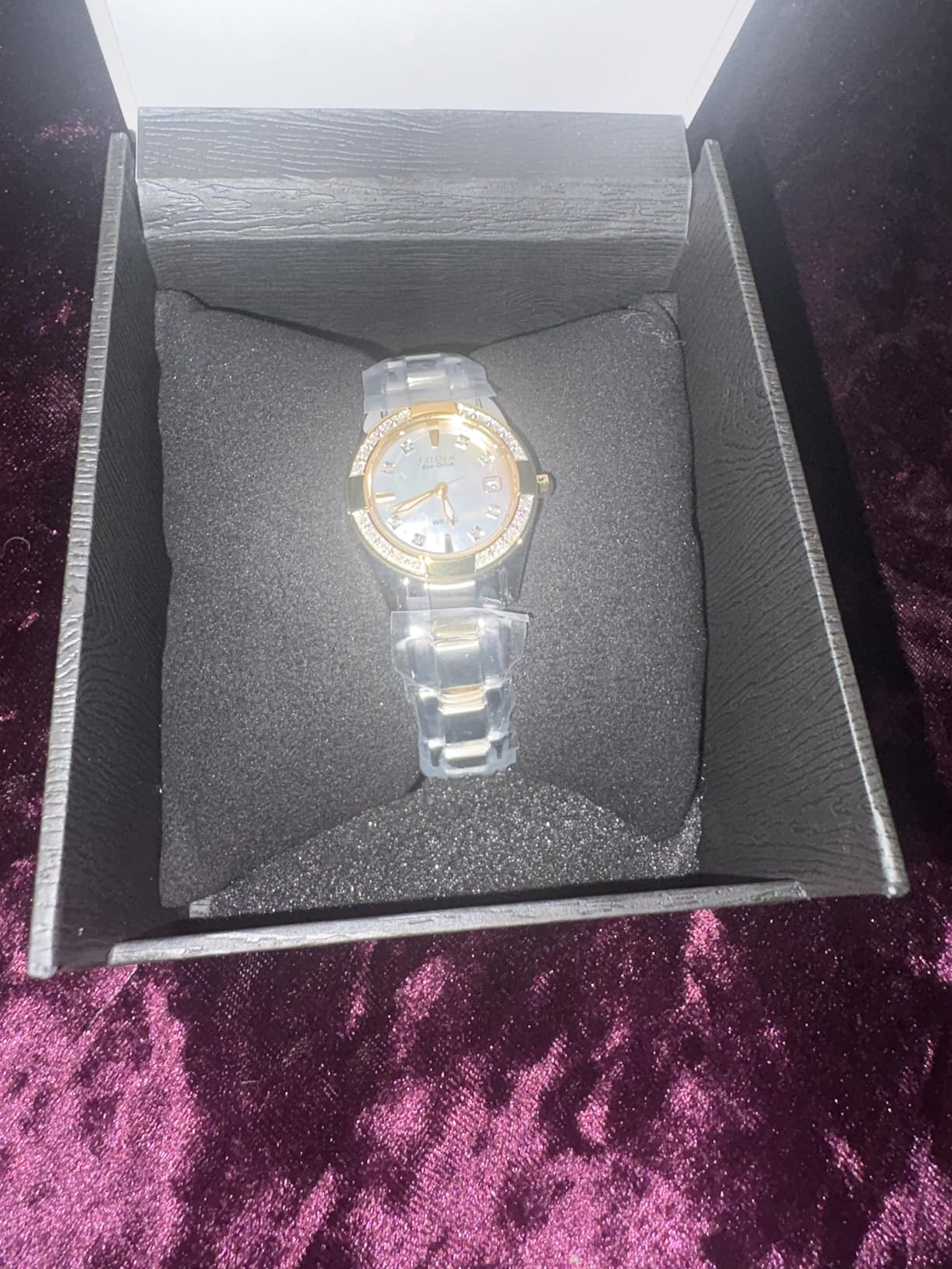 Citizen Women's Eco-Drive Dress Classic Diamond Watch in Two-Tone Stainless Steel, Mother of Pearl Dial (Model: EW1824-57D) customer photo 1