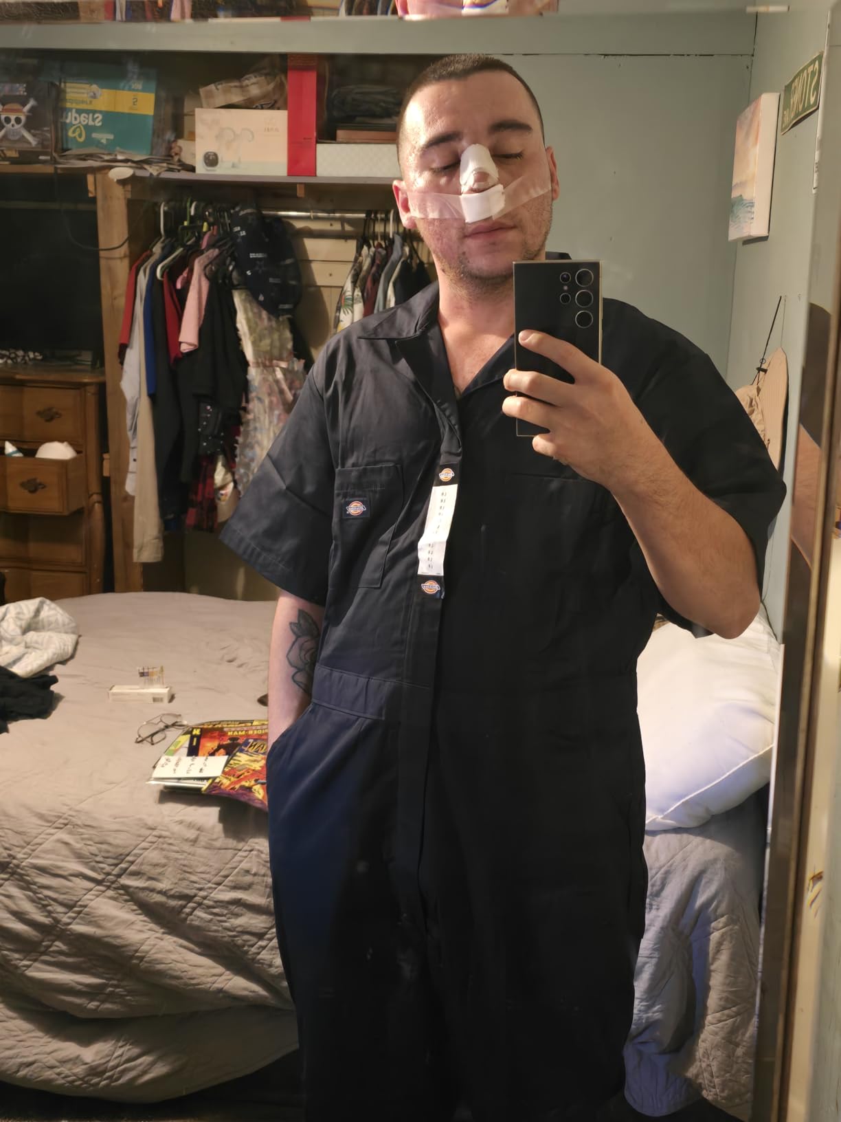 Dickies Men's Short Sleeve Coverall - Zipper Front Work Jumpsuit for Mechanics, Industrial Overall Uniform customer photo 1