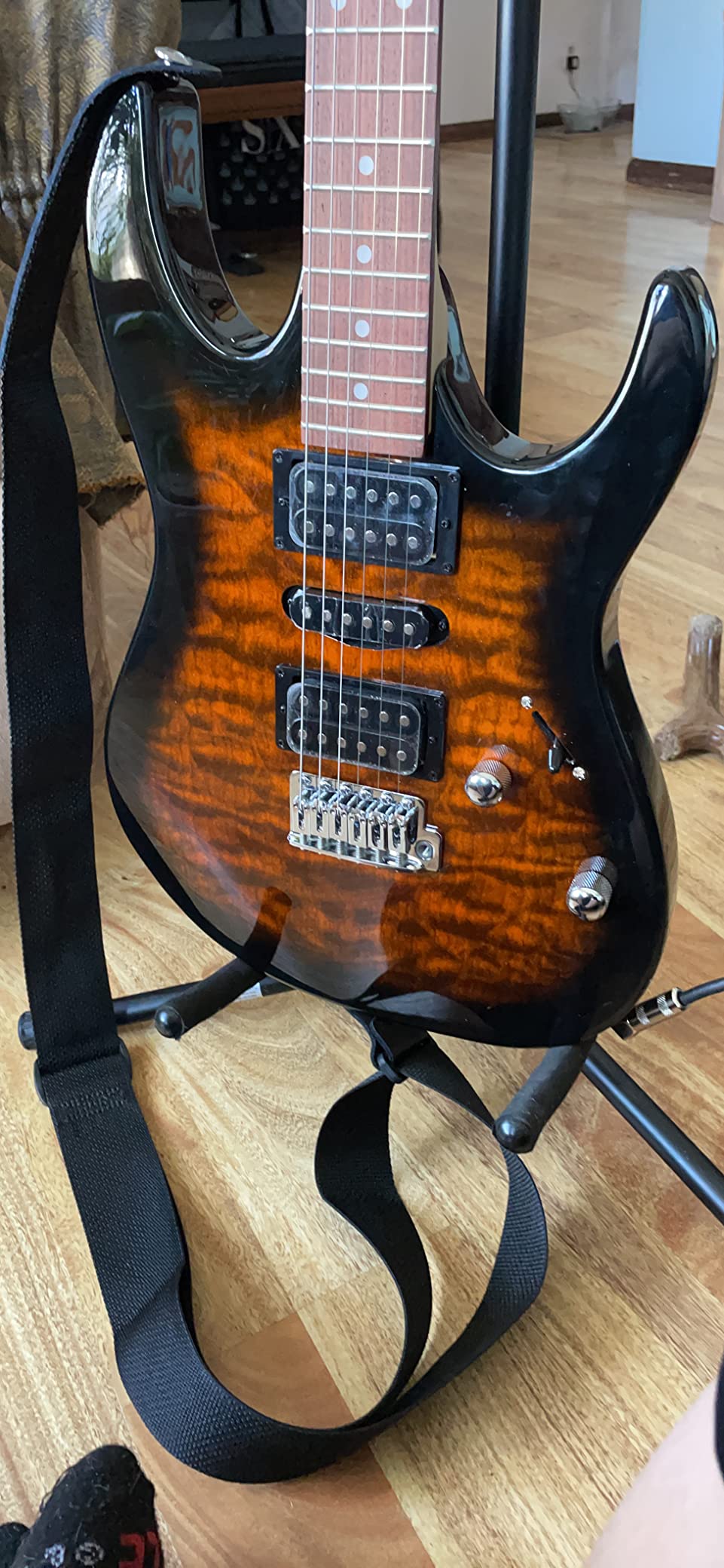 Ibanez GIO Series GRX70QA - Transparent Black Sunburst customer photo 2