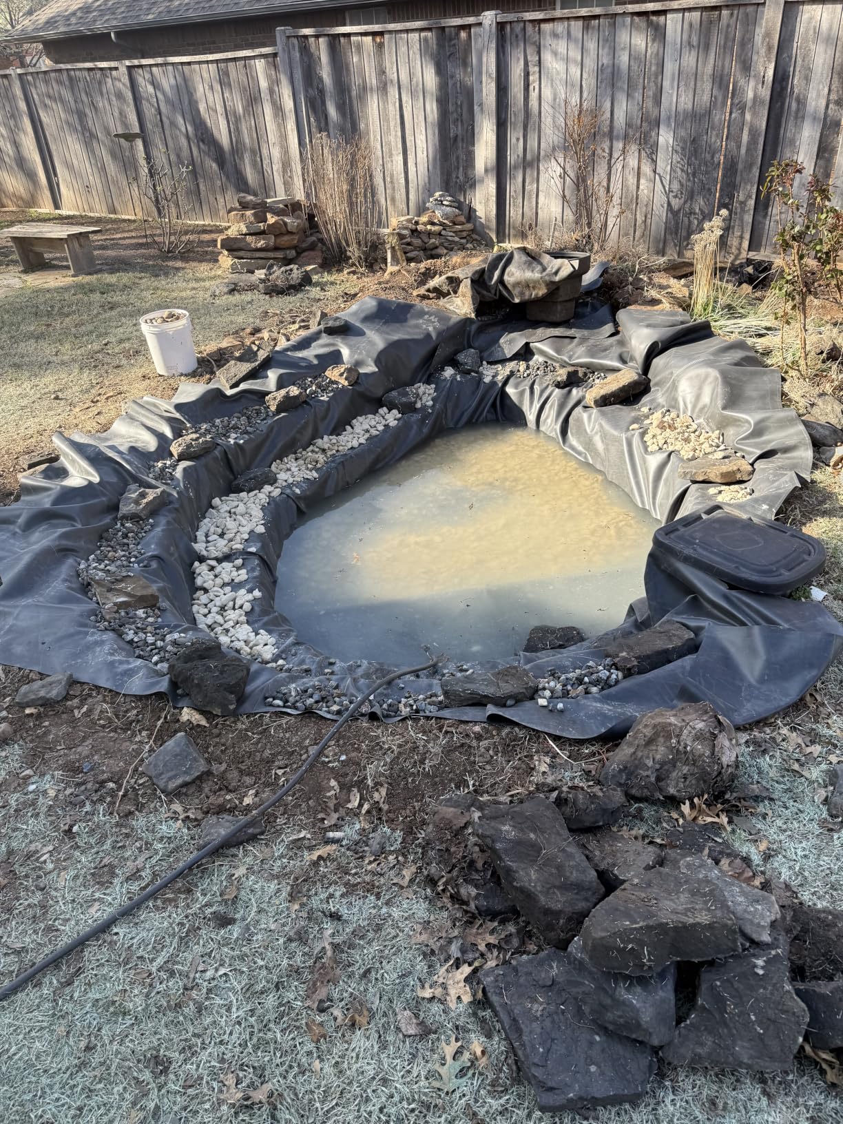 Lifeguard 15 ft. x 15 ft. EPDM Pond Liner - 45-Mil Rubber Liner for Outdoor Ponds, Waterfalls, Aquaponics, Retention Basins - Durable & Fish Safe customer photo 2