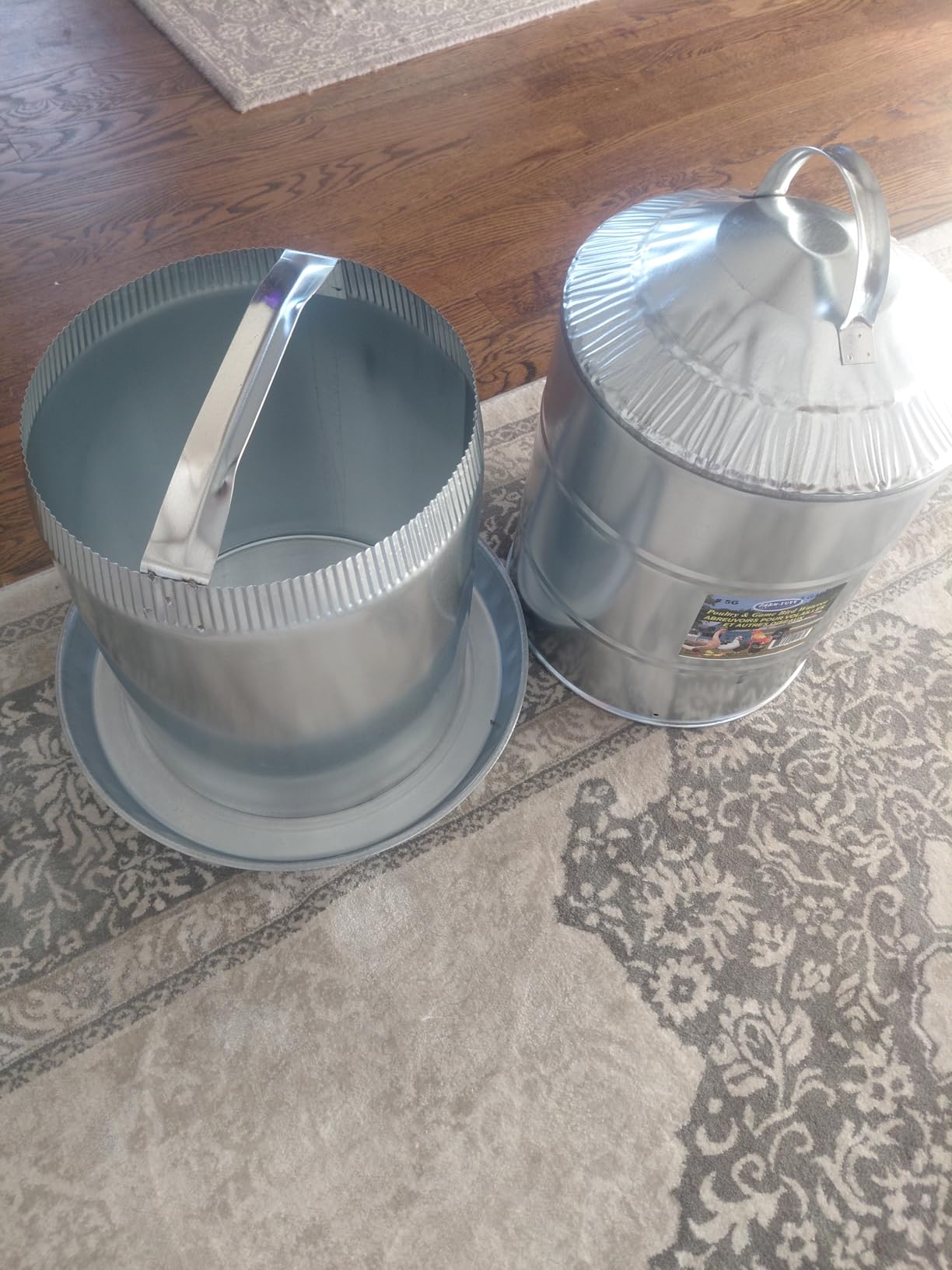 FARM-TUFF Galvanized Poultry Waterer, 5 Gallon Capacity - Double-Wall Poultry Fountain with Cone Top - Automatic Gravity-Fed Water Dispenser for Chickens, Ducks & Game Birds customer photo 2