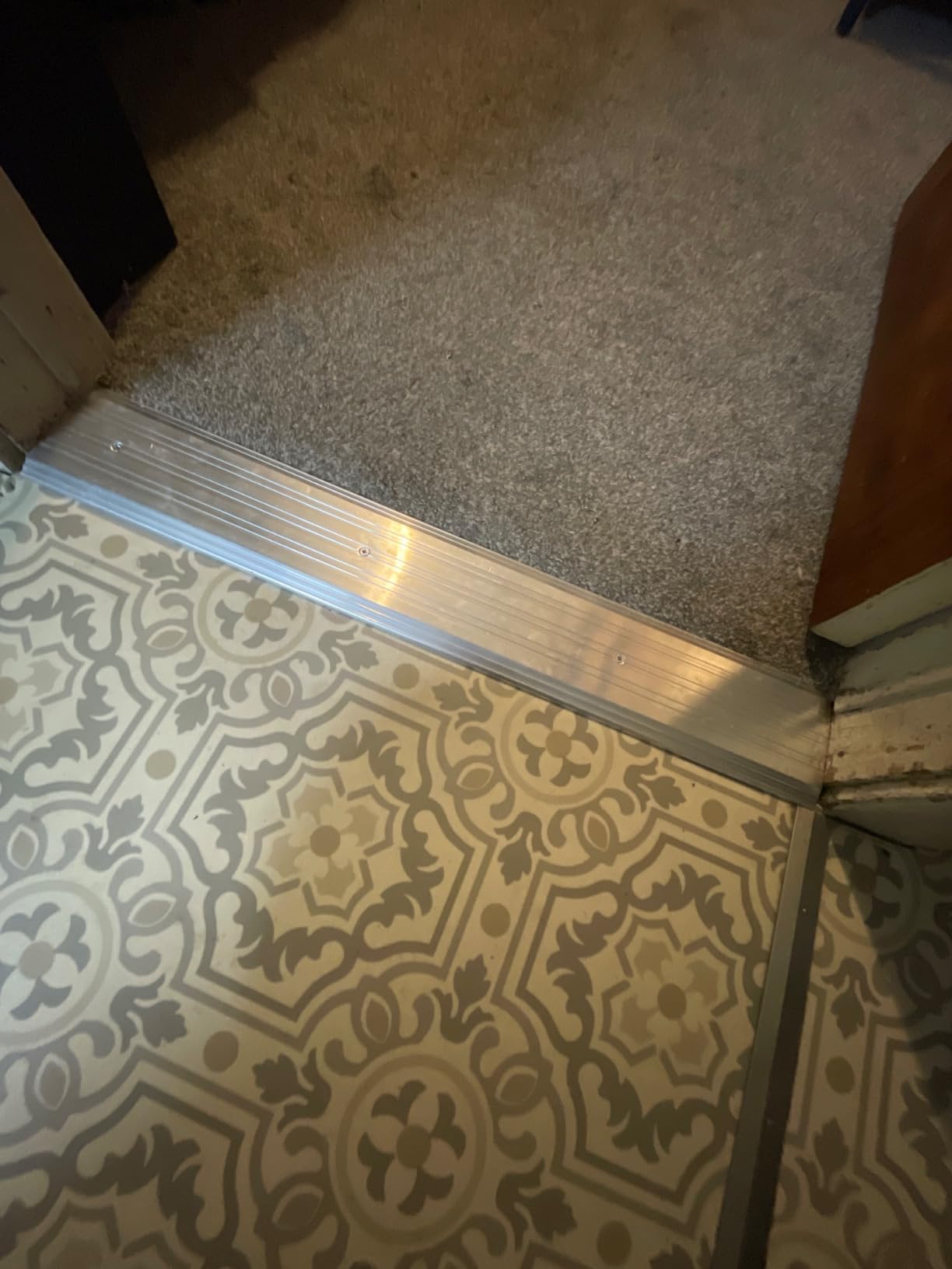M-D Building Products 68361 Sturdy Aluminum Fluted Saddle Threshold, Mill Finish: Stylish Doorway Transition Draft Protection (1/4-Inch by 4-Inch - 36-Inch) TH041 customer photo 1
