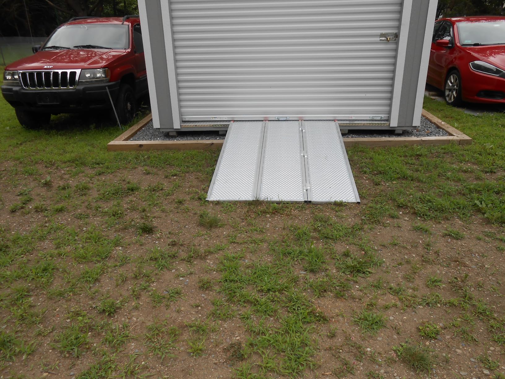 Black Widow Aluminum Folding ATV Ramp w/ Extra Wide Punch Plate, 1,500 lbs Capacity, 6' 5