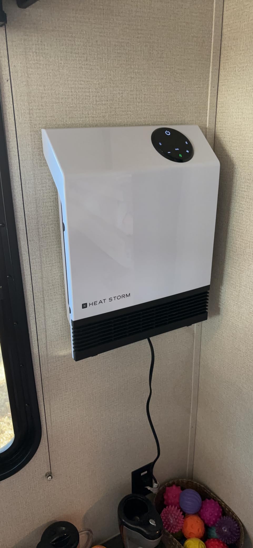 Heat Storm Deluxe Space 1000 Watt Infrared Wall Mount Electric Heater, White customer photo 2