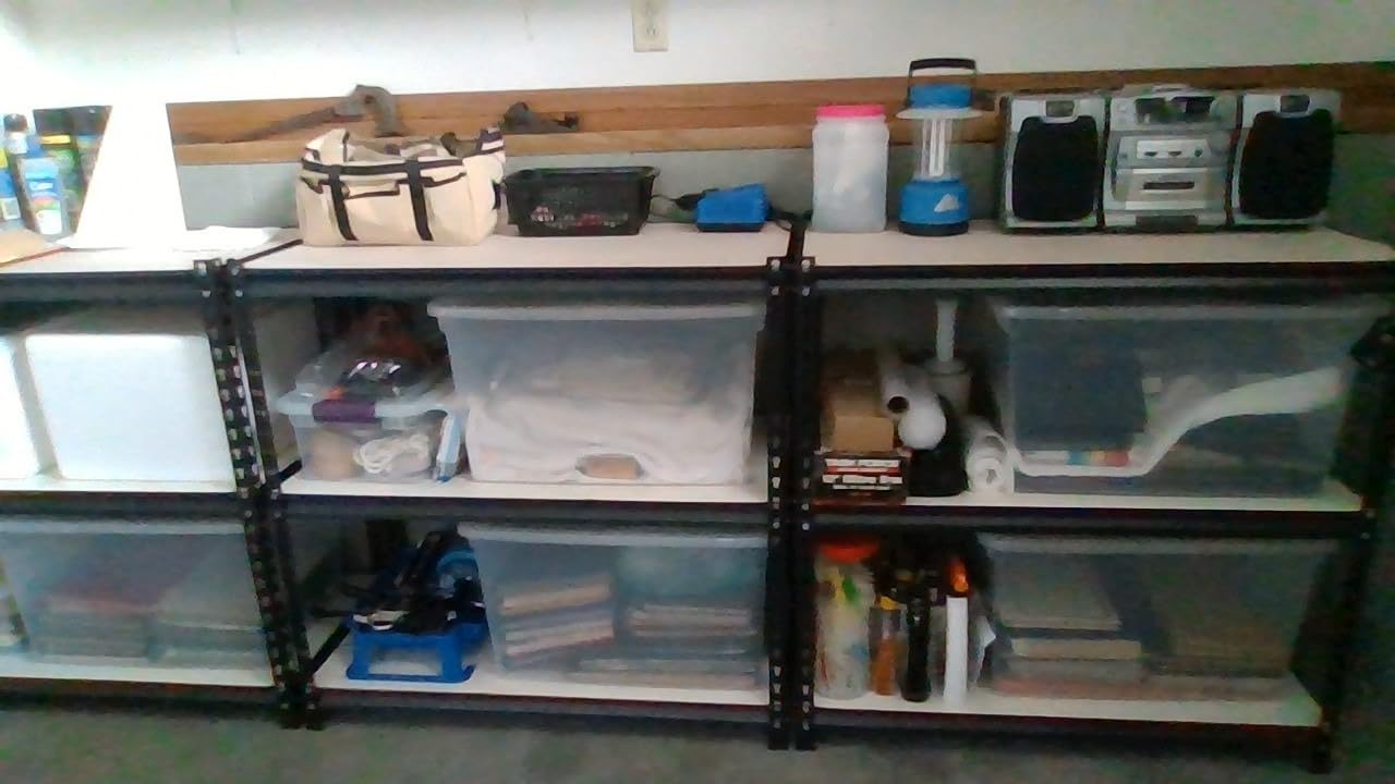 Edsal UR-364BLK Heavy Duty Steel Industrial Shelving, 3200 lbs Capacity, 36