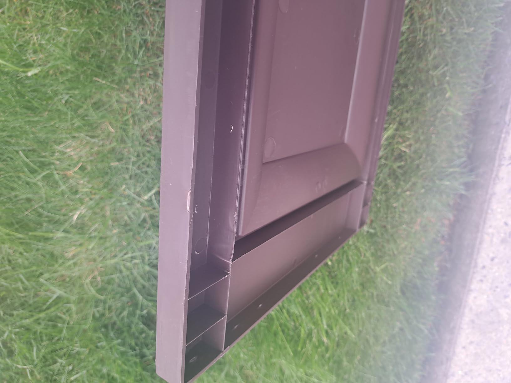Exterior Solutions Standard Raised Panel Exterior Vinyl Shutters, Black (Pair), 15 Inch x 35 Inch customer photo 2