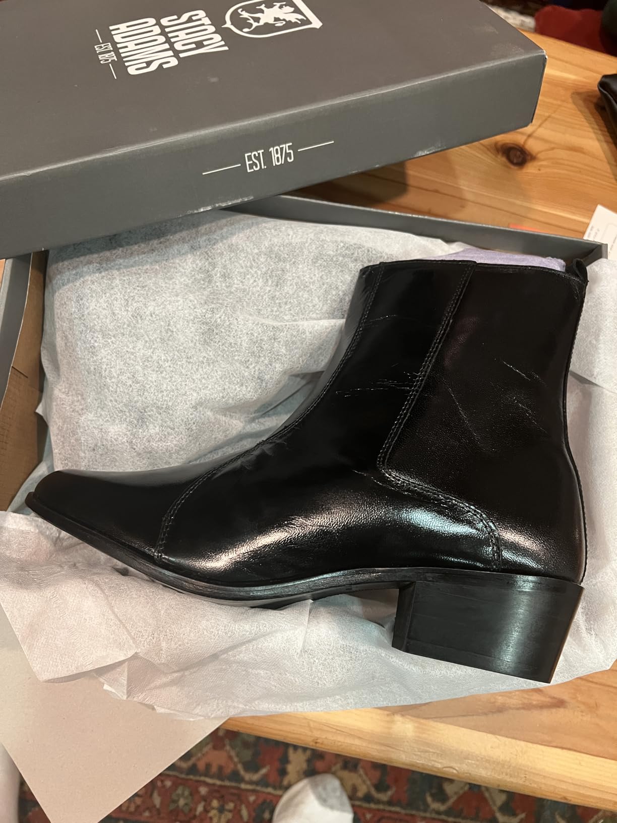 Stacy Adams Men's Santos Plain-Toe Side Zipper Boot customer photo 1