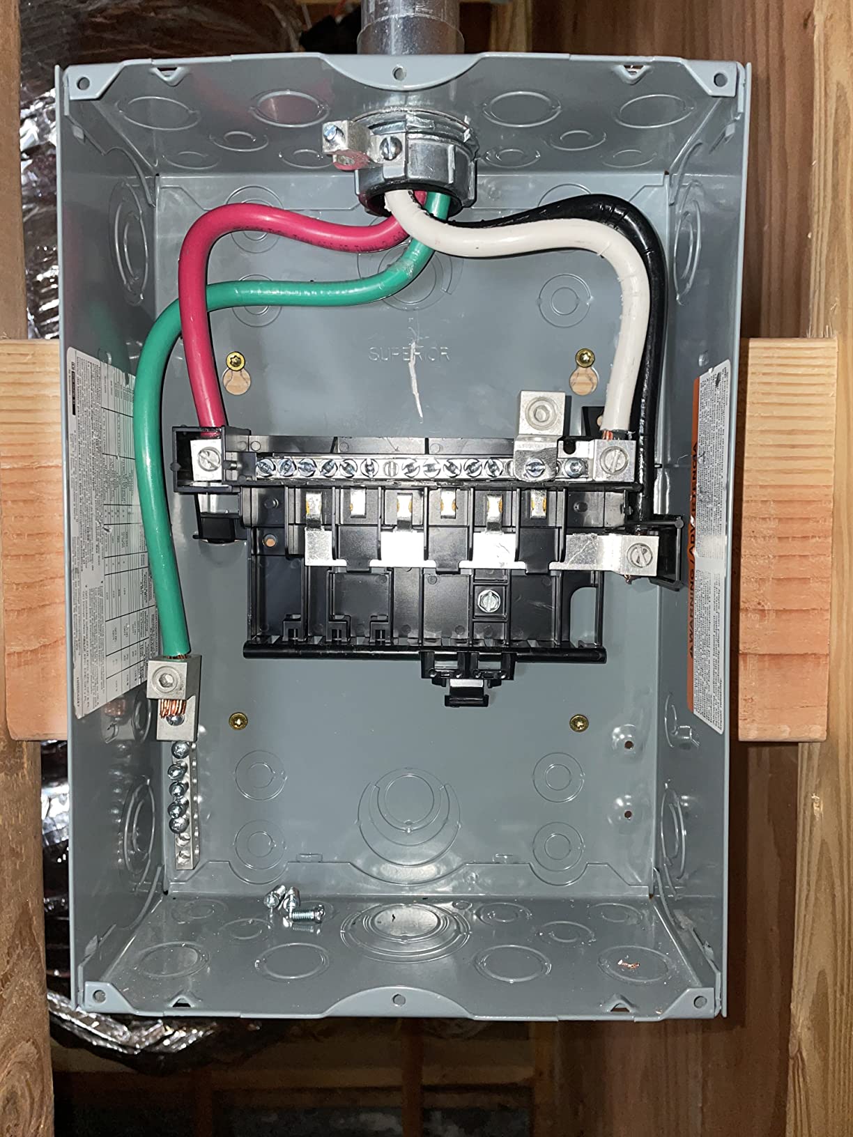 Square D - QO612L100DS QO 100-Amp 6-Space 12-Circuit Indoor Main Lugs Load Center with Surface Mount Cover, Gray customer photo 1