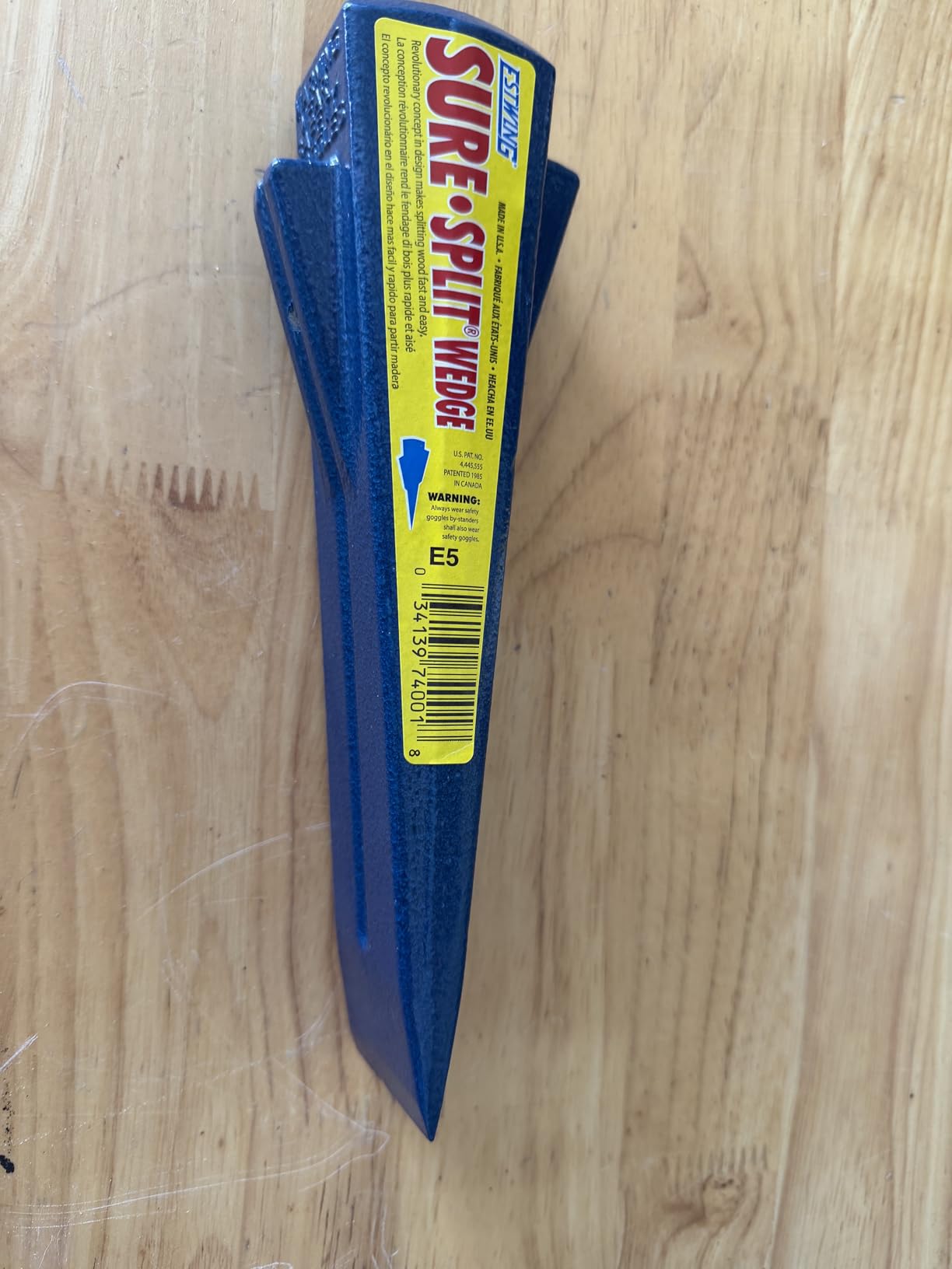 ESTWING Sure Split Wedge - 5-Pound USA Made Wood Splitting Tool with Forged Steel Construction & 1-7/8