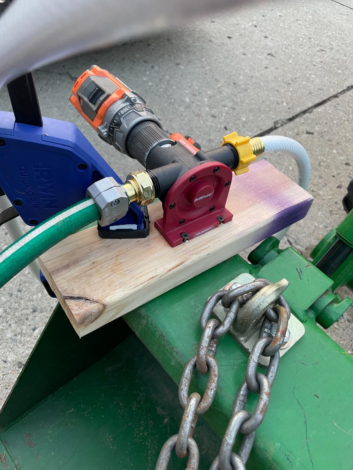 Milescraft 1314 Drill Pump 750 - Self Priming Water Pump Attachment for Drills - Water Transfer Pump - Uses Common Garden Hose - 750 Gallons per Hour customer photo 2