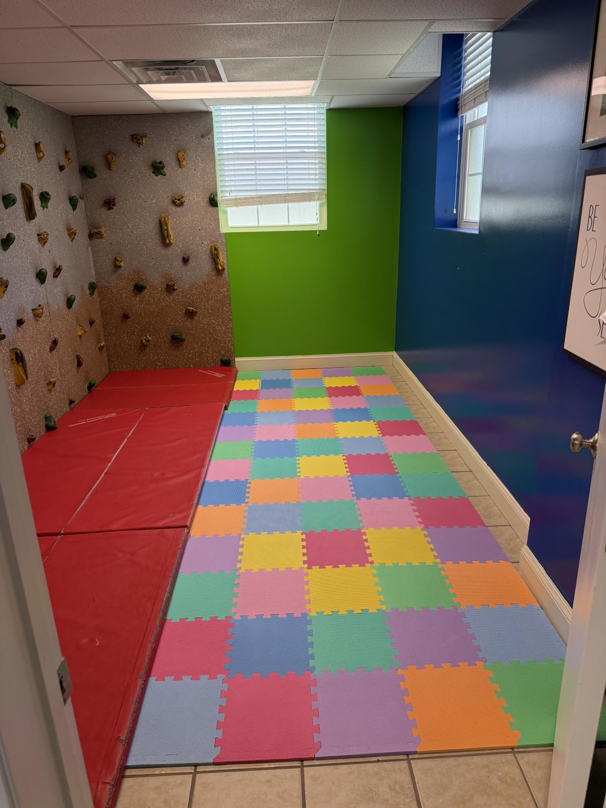ProSource Baby Play Mat, Soft Foam Floor Tiles for Kids, Interlocking EVA Panels for Playpen Use, Crawling Development Surface, Safe Non-Toxic Toddler Flooring, 36 Tiles, Multicolor customer photo 1