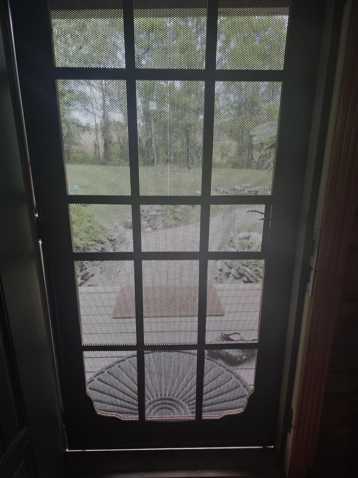Prime-Line 3809BZ3068-I-WF Woodguard Steel Security Door, Bronze - Traditional Screen Door Style, Steel and Wood Construction, Non-Handed customer photo 1