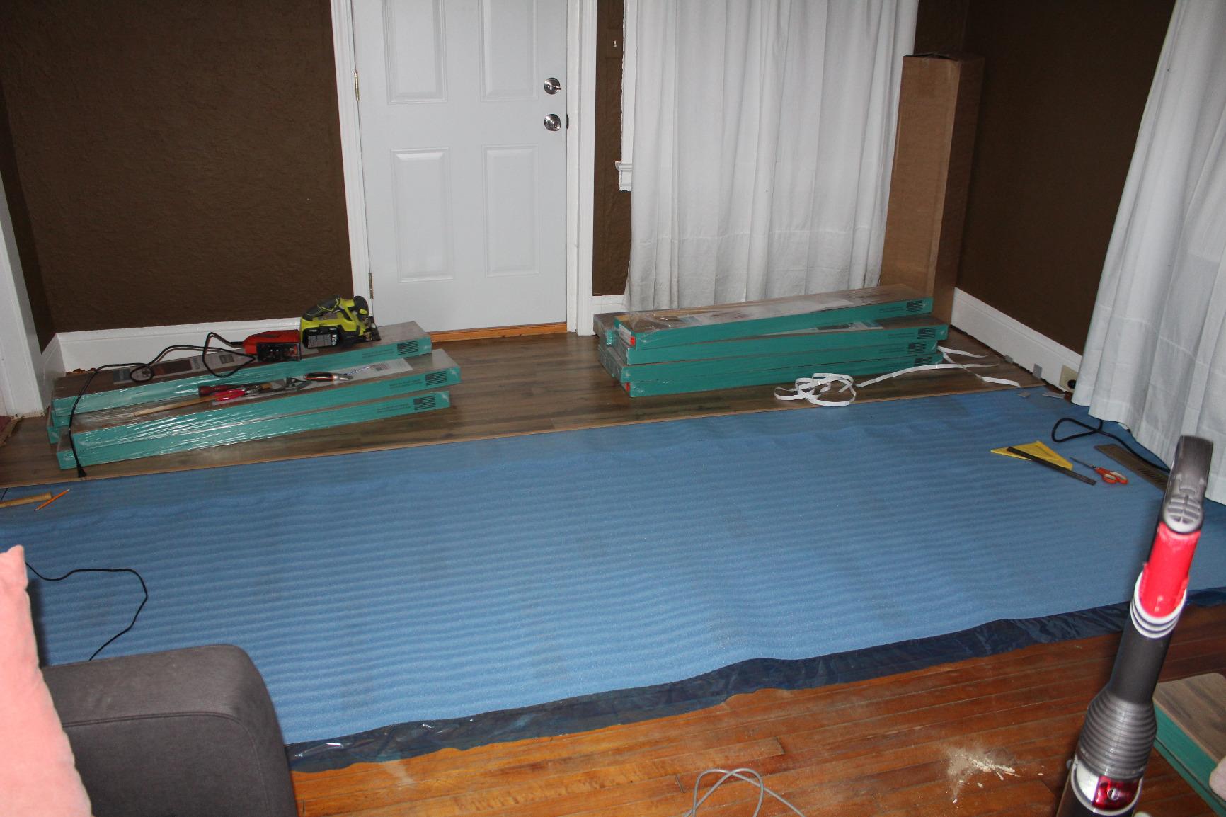 BlueStep Underlayment with Moisture Barrier for Laminate and Wood Floors, (200 sq.ft Roll) customer photo 1