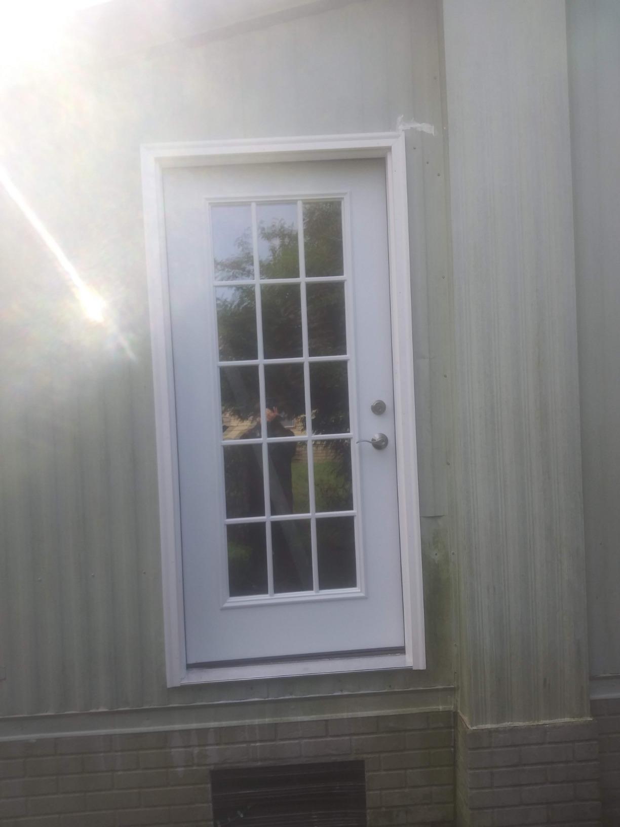 National Door Company Z000787L Steel Primed, Left Hand in-Swing, Prehung Front Door, 15 Lite External Grilles, Clear Glass, 36