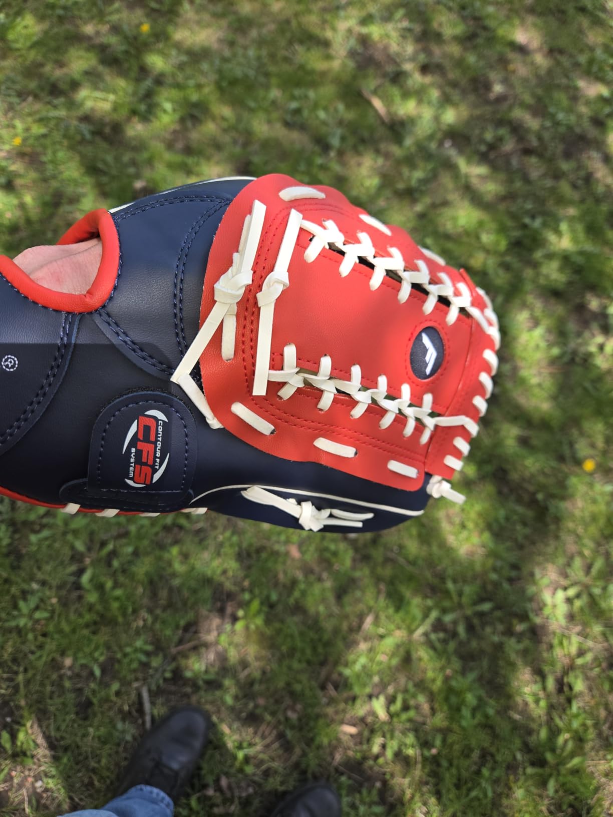 Franklin Sports Field Master Baseball + Softball Glove - Adult + Youth Baseball + Softball Mitt customer photo 2