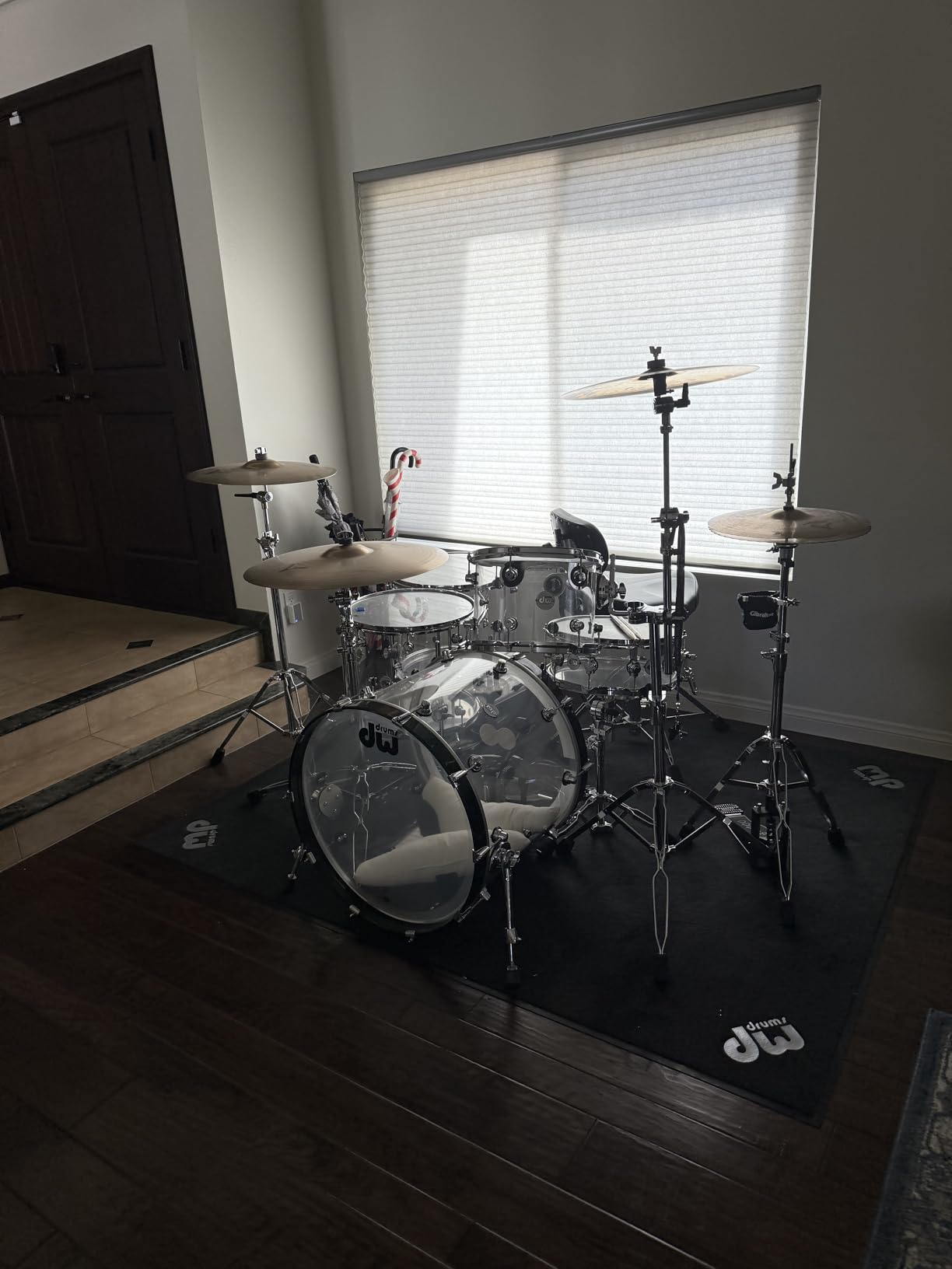 Drum Workshop(DWCPRUG2),Inc. DW Drum Set Rug,Black,62