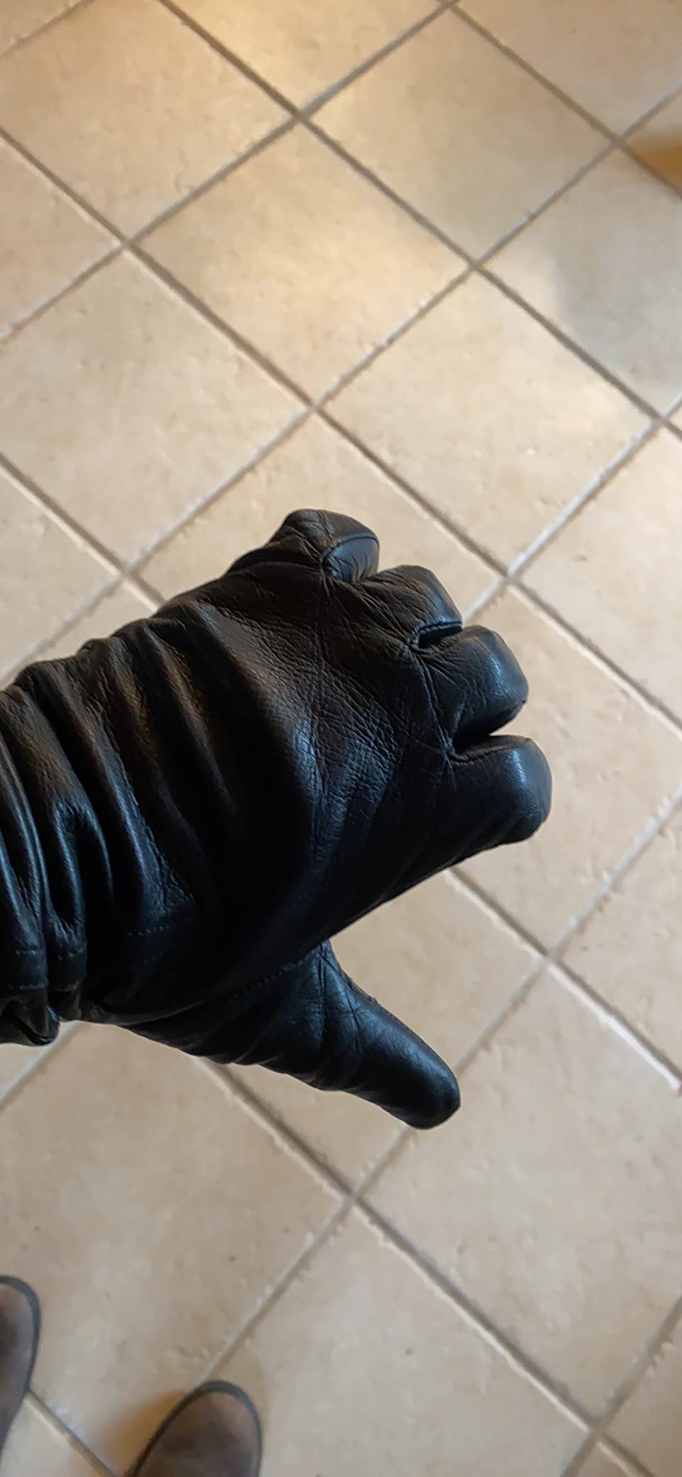 Women's Lambskin Touchscreen Texting Leather Gloves Winter Lined Long Sleeves for Iphone Smartphone customer photo 1