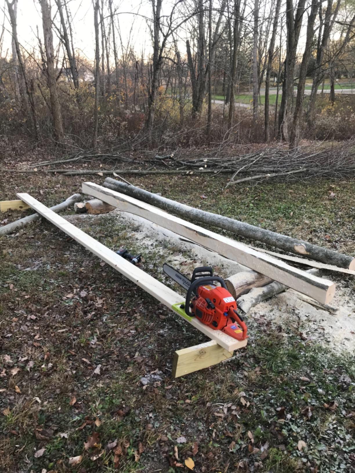 Timber Tuff TMW-56 Steel Lumber Cutting Guide Portable Sawmill Tool with Small Carry Size for Versatile Timber Cutting with Chainsaw customer photo 1