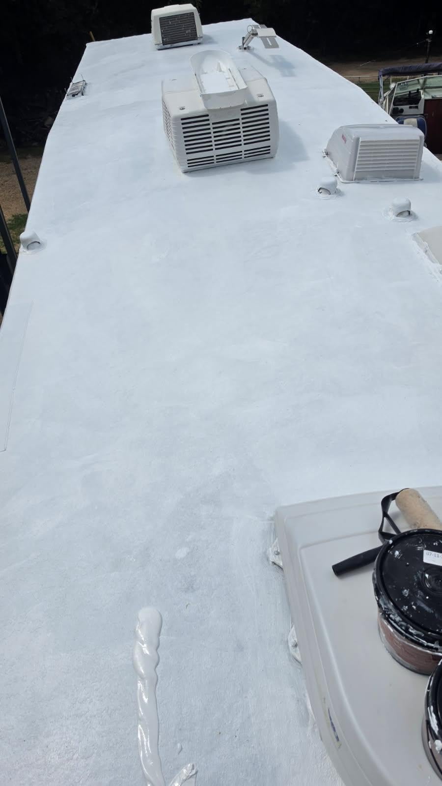 Liquid Rubber RV Roof Sealant - Professional-Grade Solar Reflective Waterproof Membrane Coating, White, 1 Gallon customer photo 1