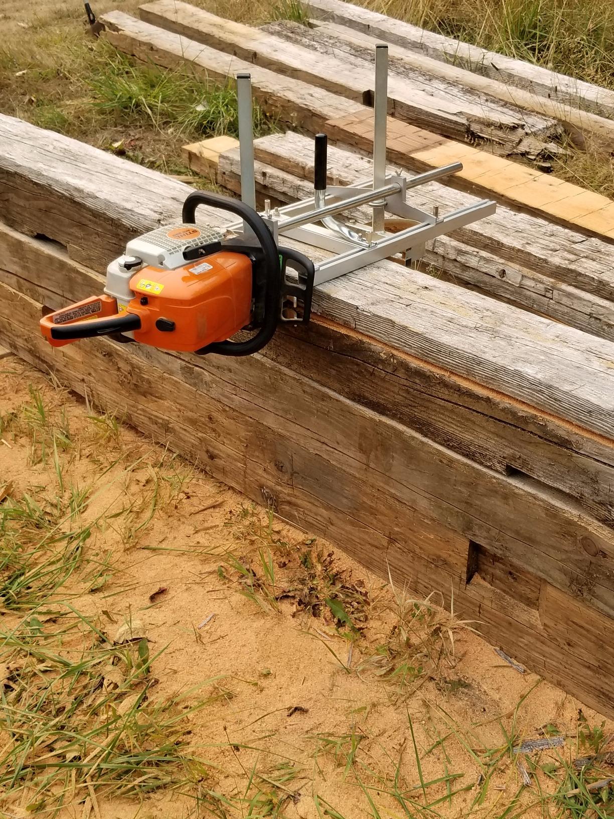 Timber Tuff Portable Sawmill 24-Inch Chainsaw Milling Attachment, Adjustable Lumber Cutting Guide for Logs and Wood Planks, TMS-24, Silver customer photo 1