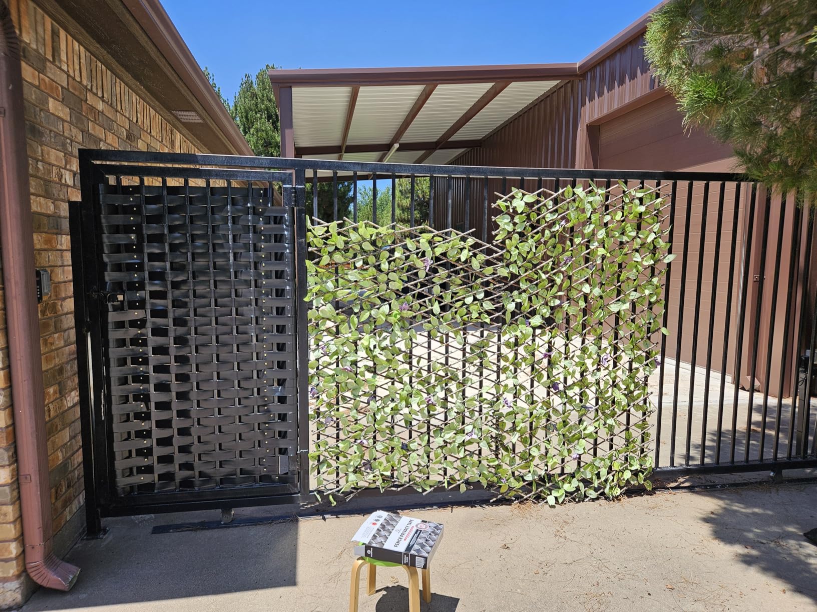Chain Link Fence Privacy Tape 250 ft (40 SqFt) (Arctic White) | Gardening, Outdoor Wall, Balcony, Patio, Yard, Injury Prevention, Safety Fence Cover for Dog, Other Pet Hedge Slats customer photo 2